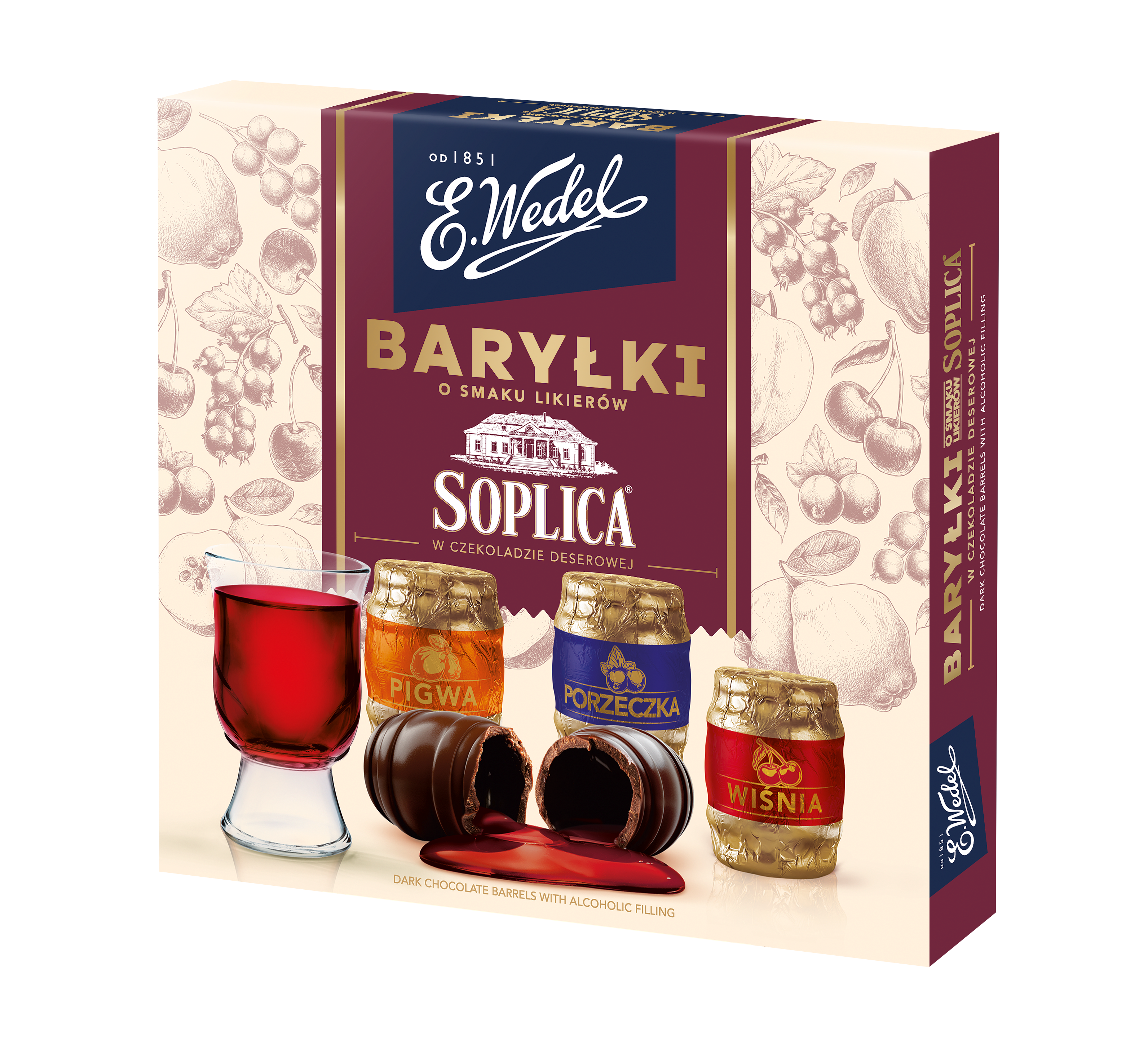 E. Wedel Baryłki O Smaku Likierów Soplica® W Czekoladzie Deserowej 200G