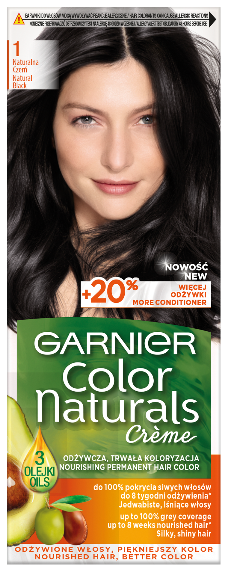 Garnier Color Naturals Creme Farba Do Włosów 1 Czarny