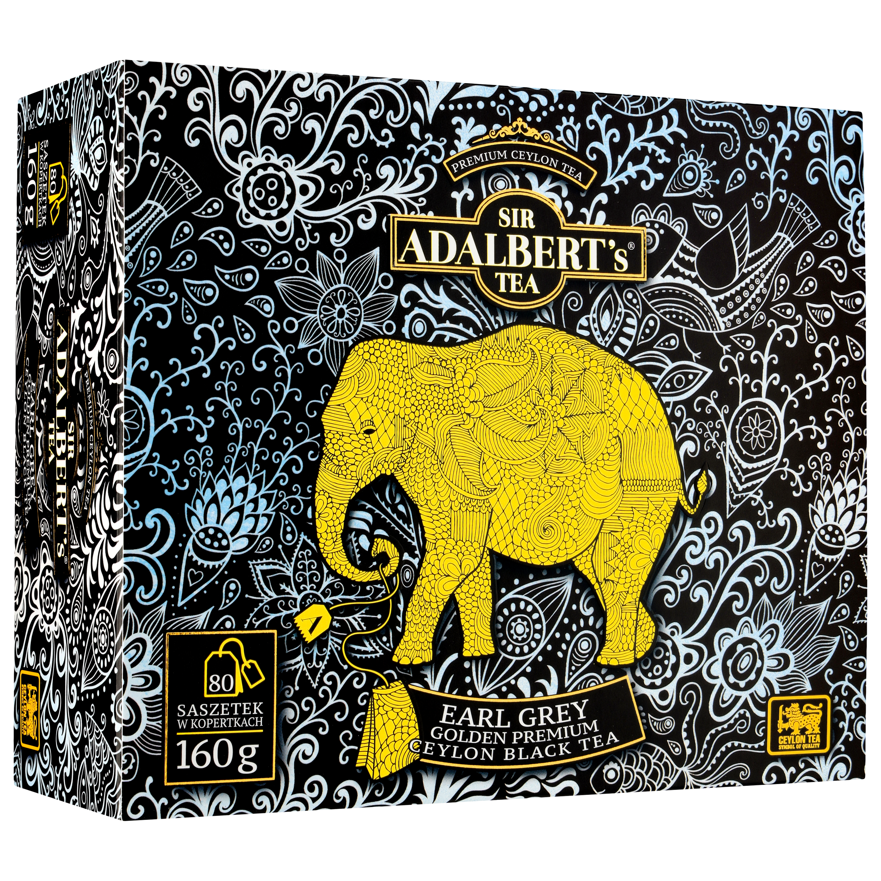 Adalberts' Herbata Czarna Earl Grey Golden Premium Saszetki 80 X 2G