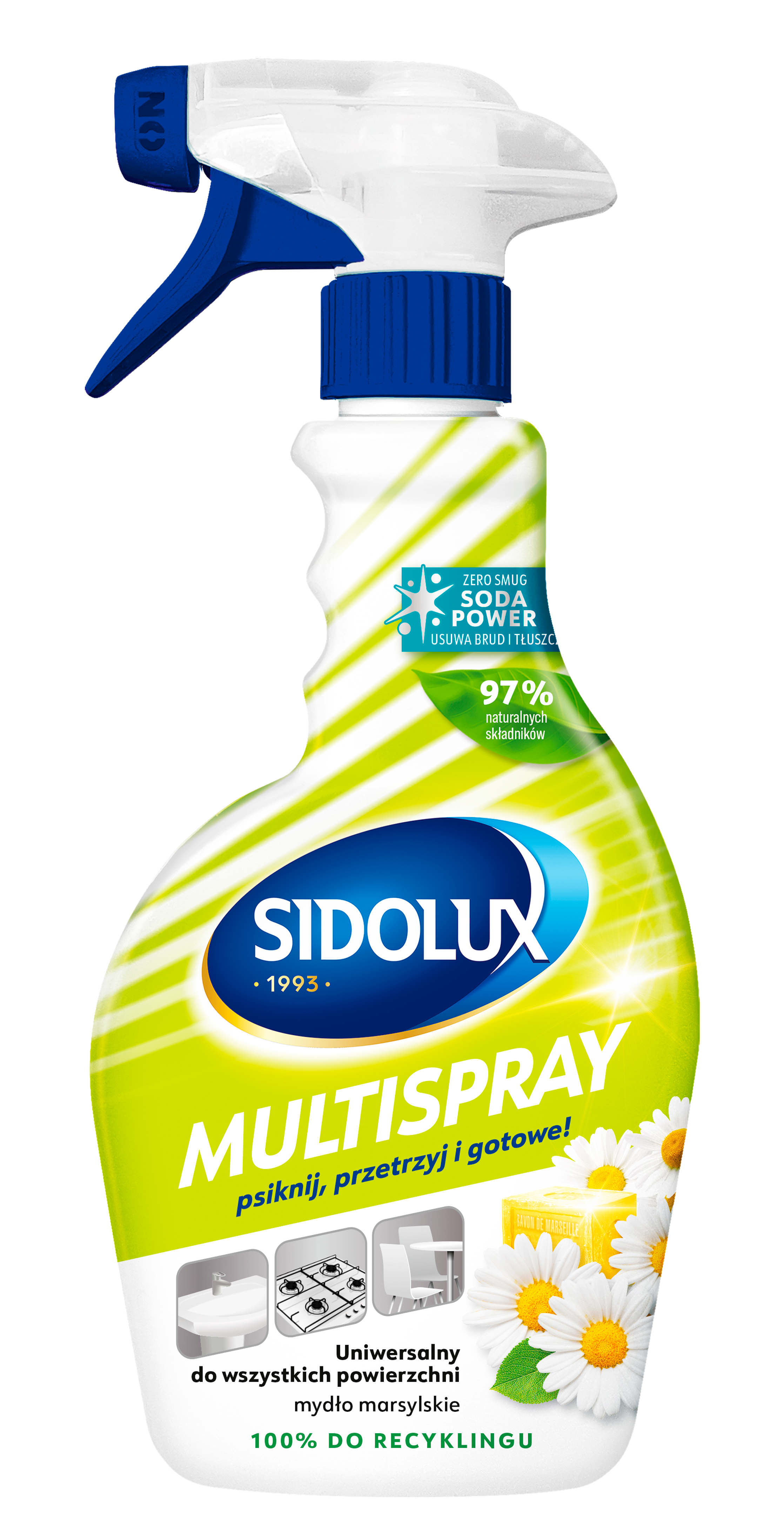 Sidolux Multispray Uniwersalny Do Wszystkich Powierzchni Mydło Marsylskie 500 Ml