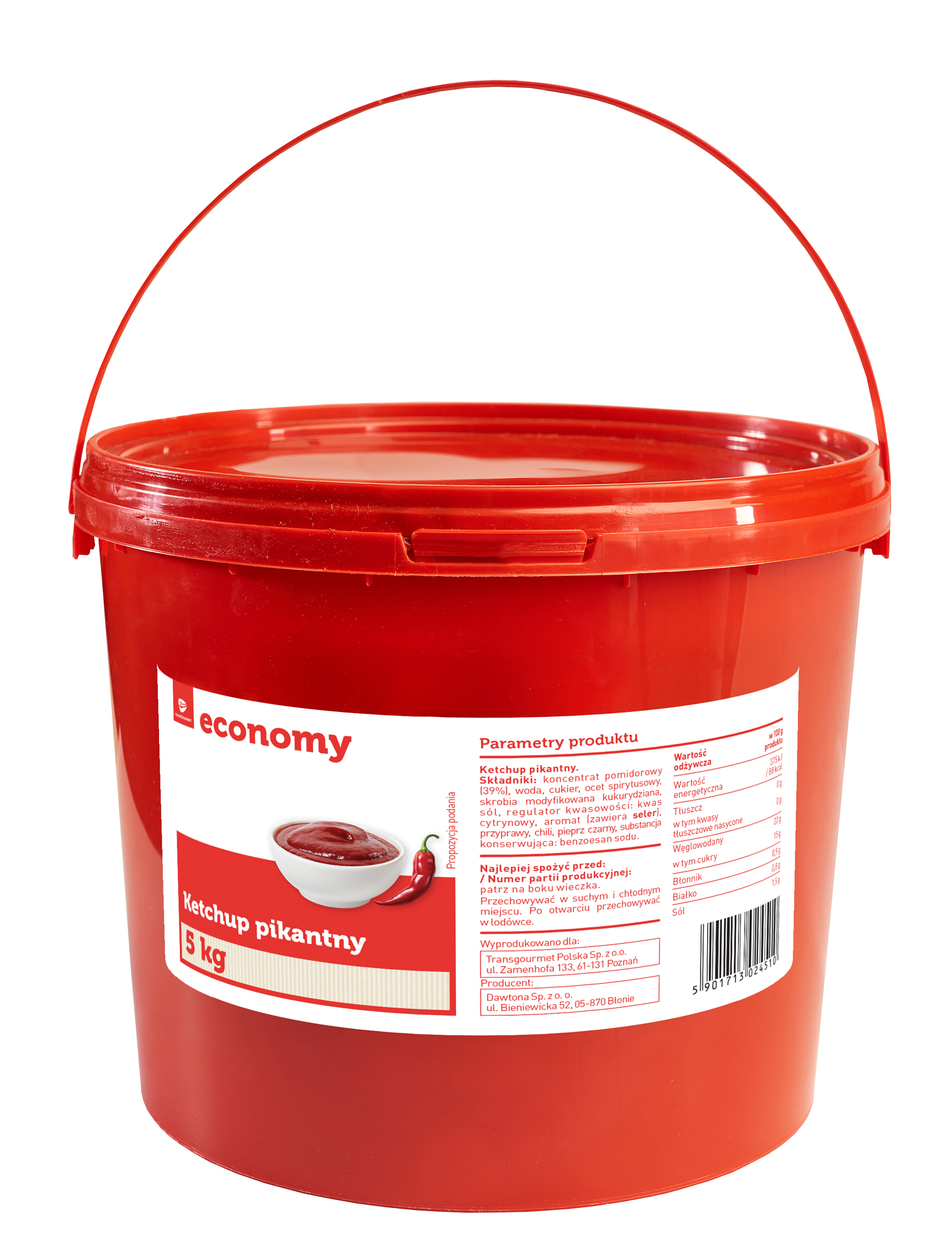 Tge/Tops Ketchup Pikantny 5 Kg