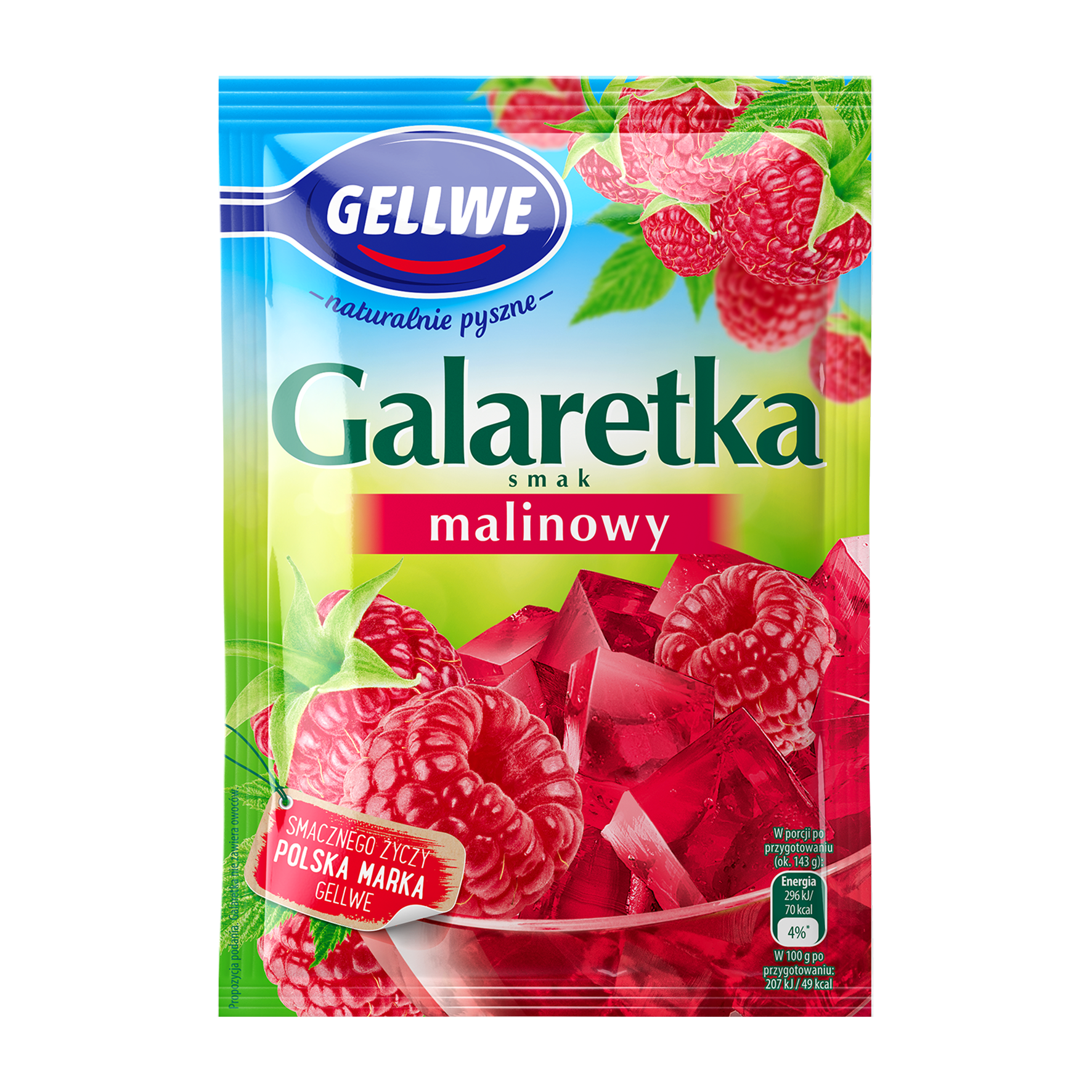 Gellwe Galaretka Malinowa 72G