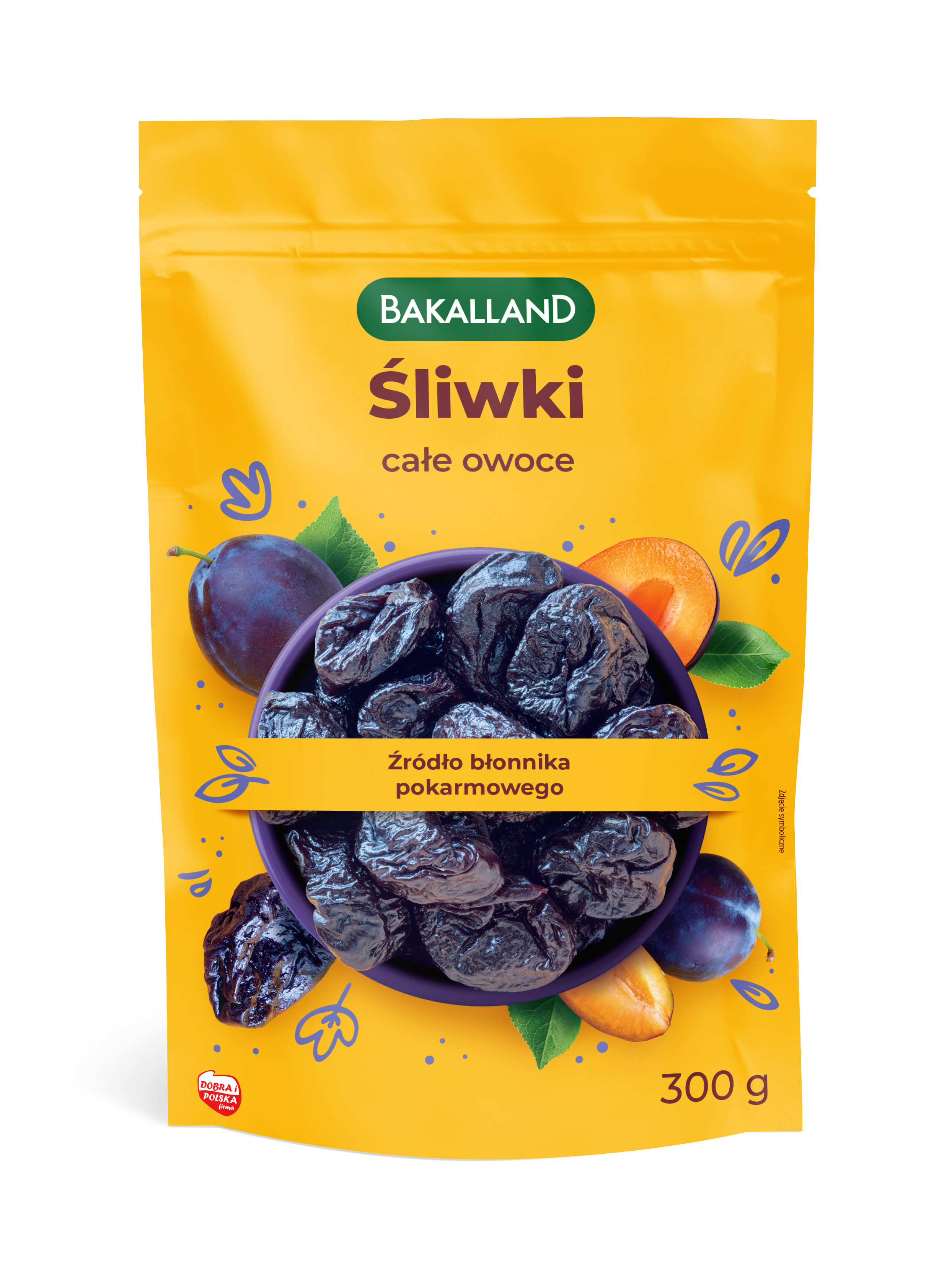 Śliwki Całe Owoce 300G Bakalland