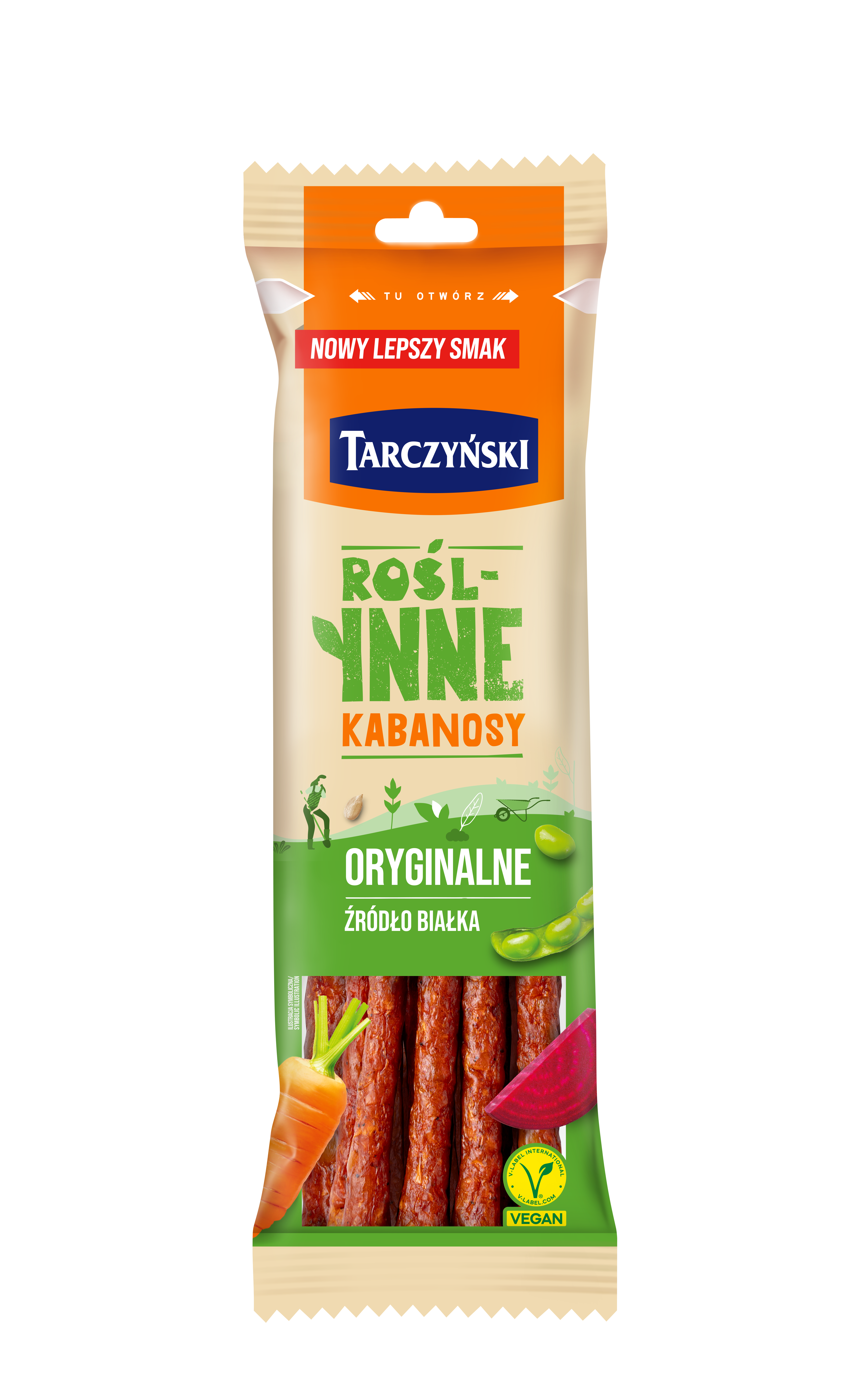 Roślinne Kabanosy Oryginalne 90 G Tarczyński