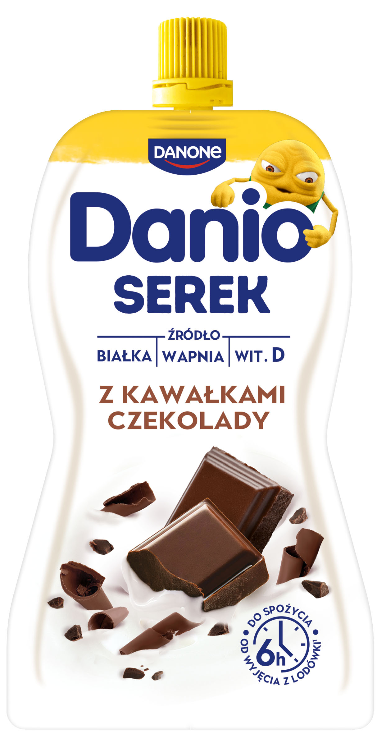 Danio Serek Homogenizowany W Saszetce Z Kawałkami Czekolady 120G