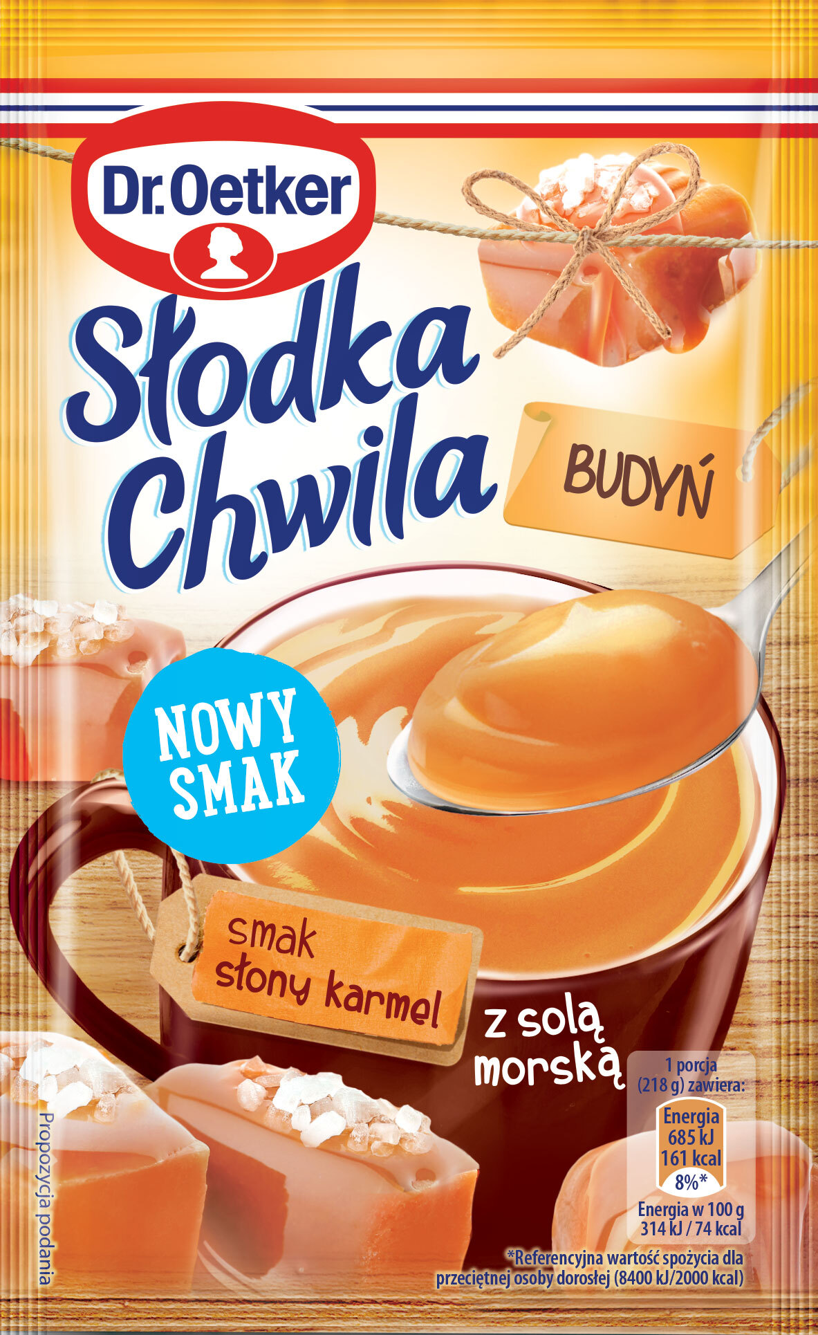 Dr. Oetker Słodka Chwila Budyń Smak Słony Karmel Z Solą Morską 43 G