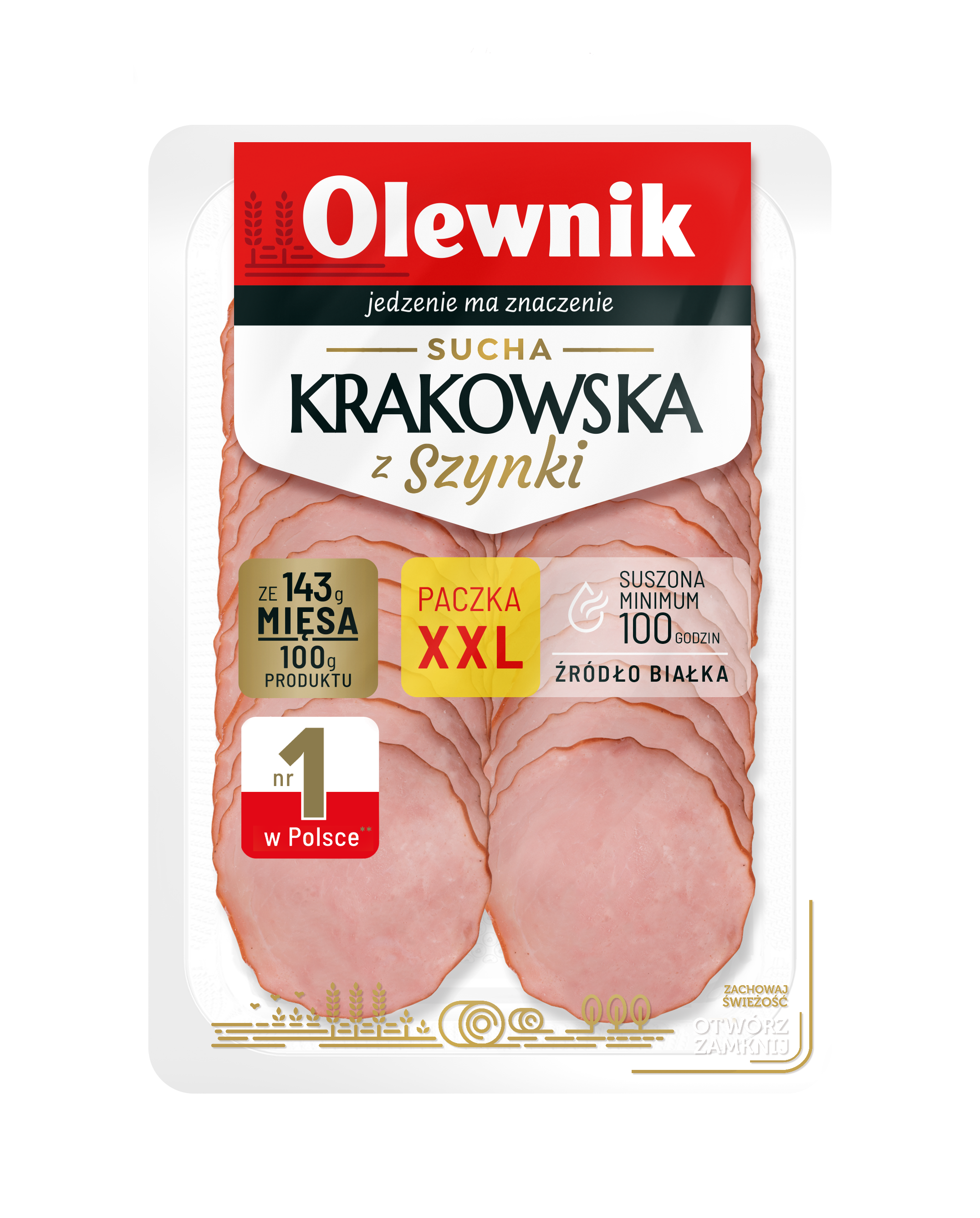 Sucha Krakowska Z Szynki Plastry 150 G Olewnik