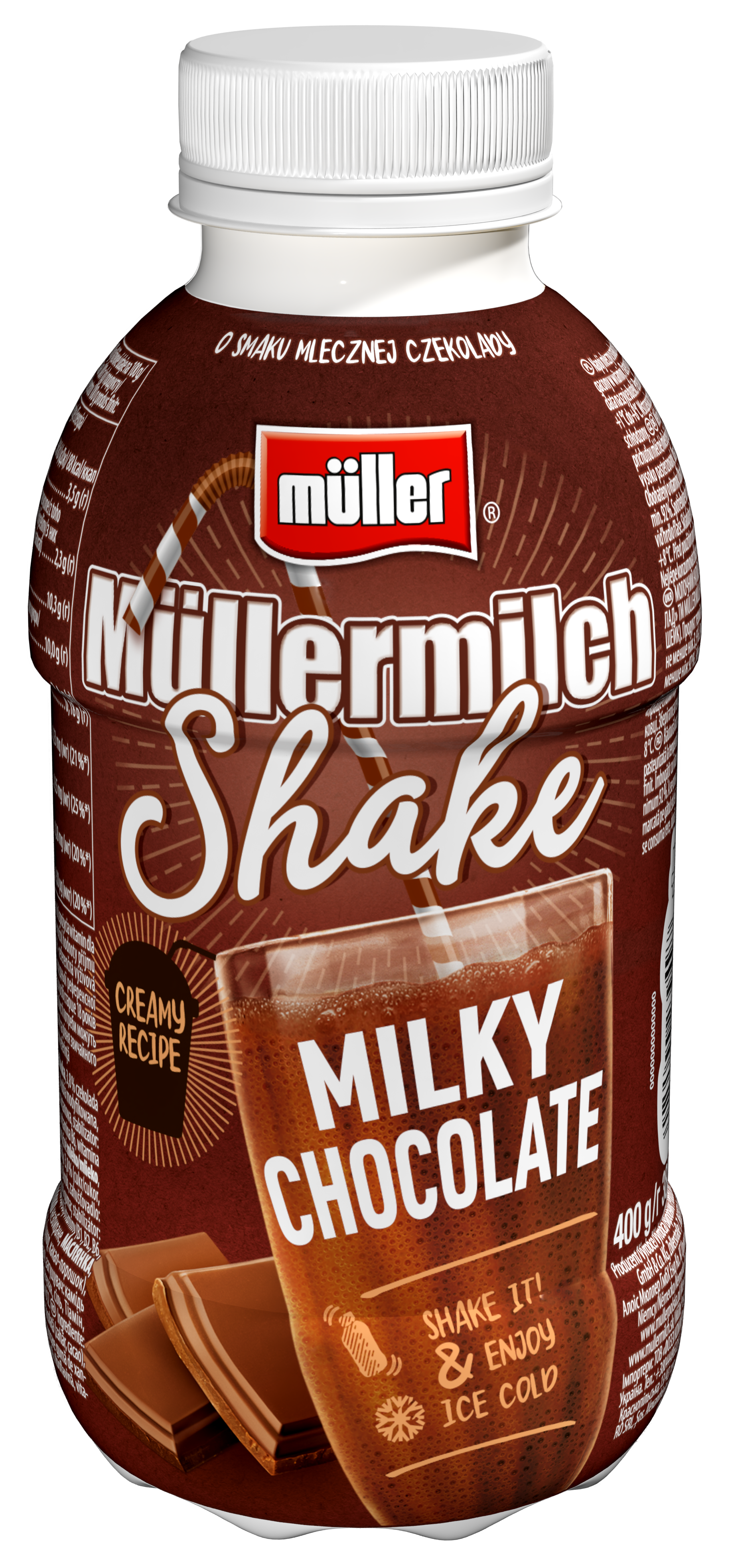 Müllermilch Shake Napój Mleczny O Smaku Mlecznej Czekolady 400G