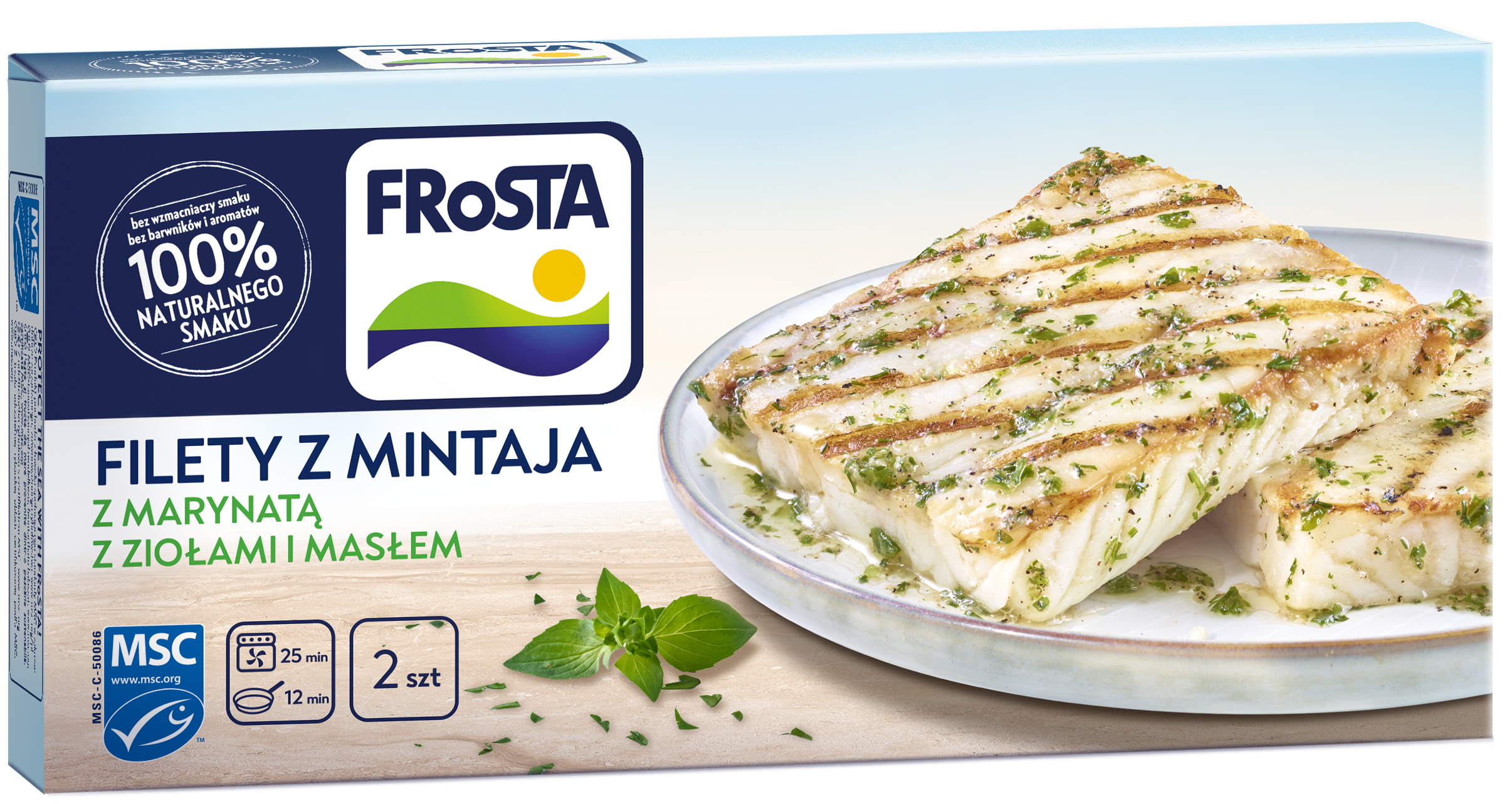 Frosta Filety Z Mintaja Z Marynatą Z Masłem I Ziołami 265G