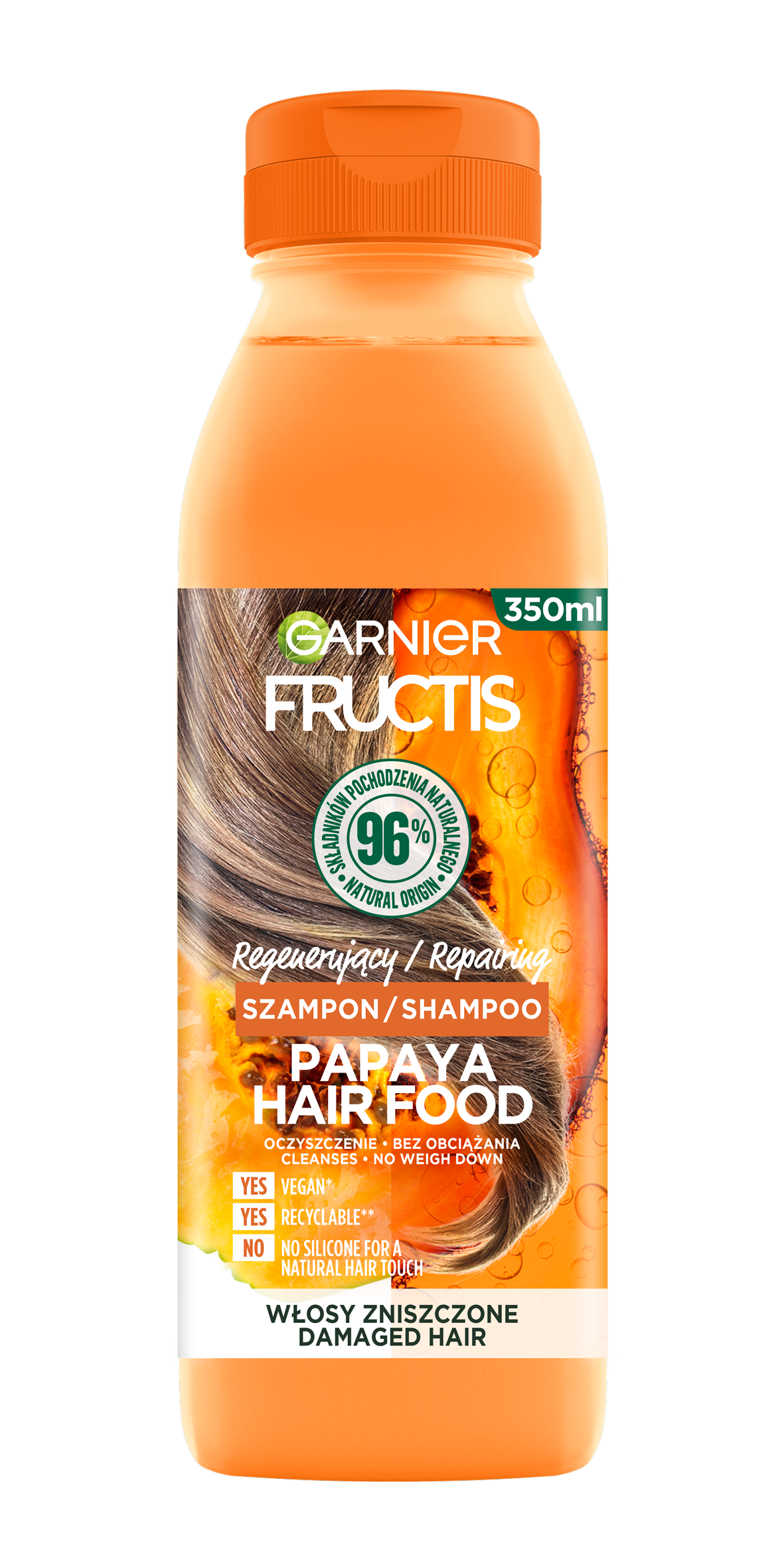 Garnier Fructis Papaya Hair Food Regenerujący Szampon 350 Ml
