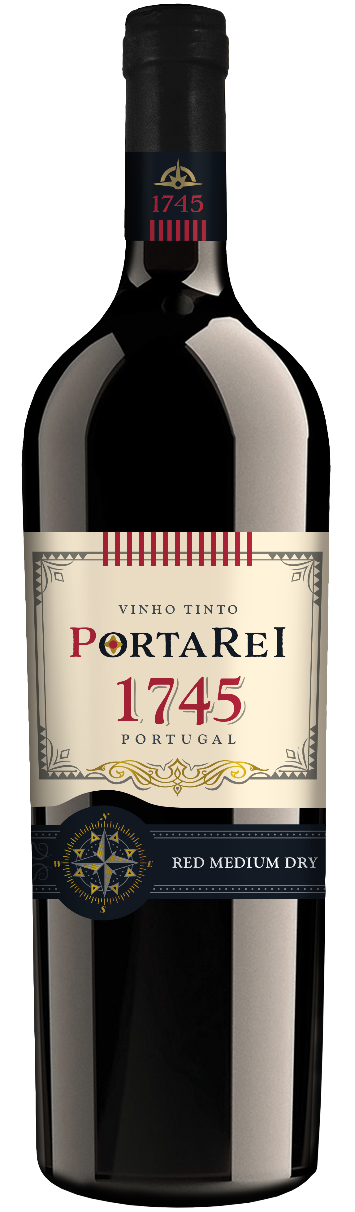 Wino Porta Rei 1745 Czerwone Półwytrawne 12 % 750 Ml