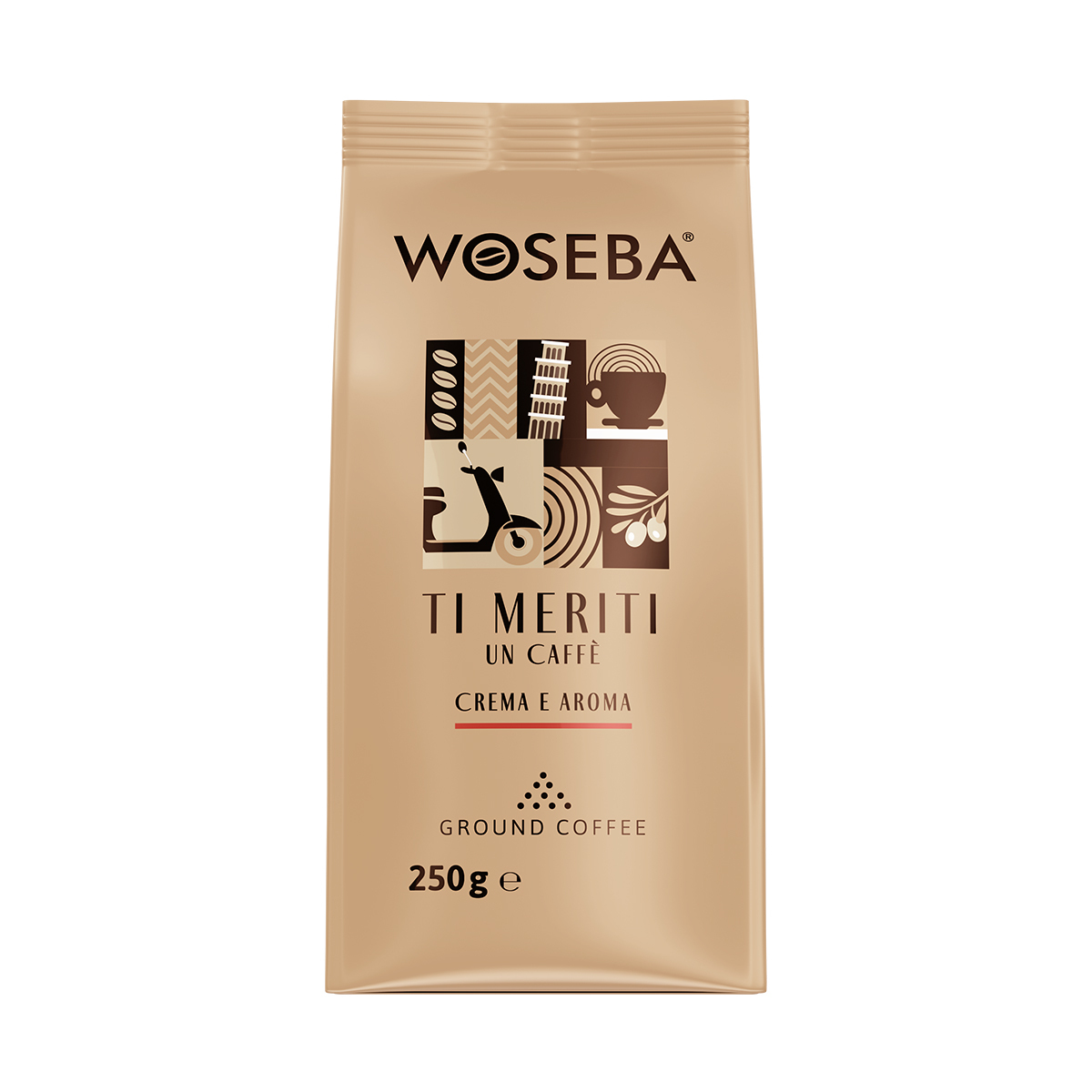 Woseba Ti Meriti Un Caffe Crema E Aroma Kawa Palona Mielona 250G