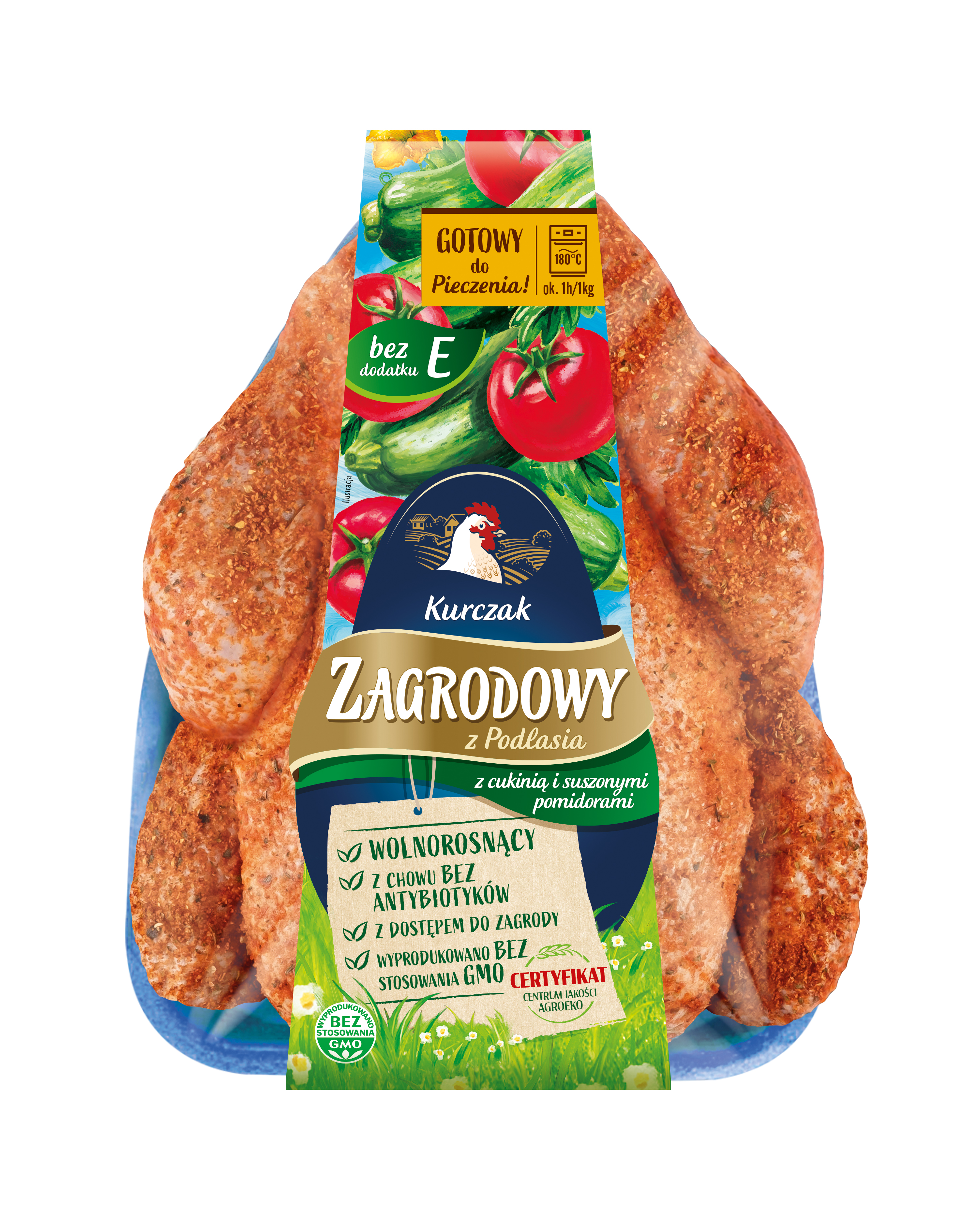 Kurczak Zagrodowy Z Cukinią I Suszonymi Pomidorami Tacka, Ok. 1,9 Kg, Zagrodowy