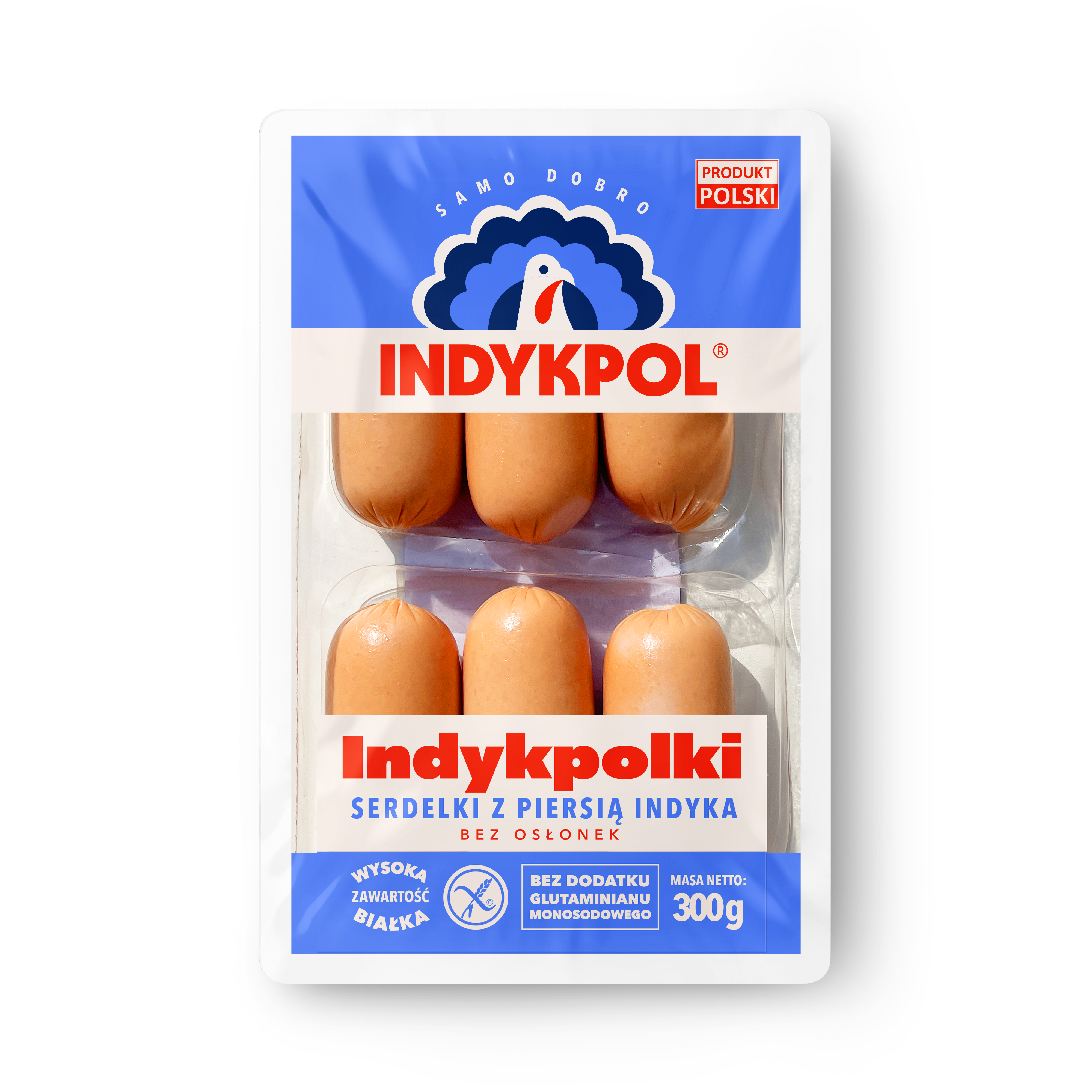 Indykpolki Serdelki Z Piersią Indyka 300G Indykpol