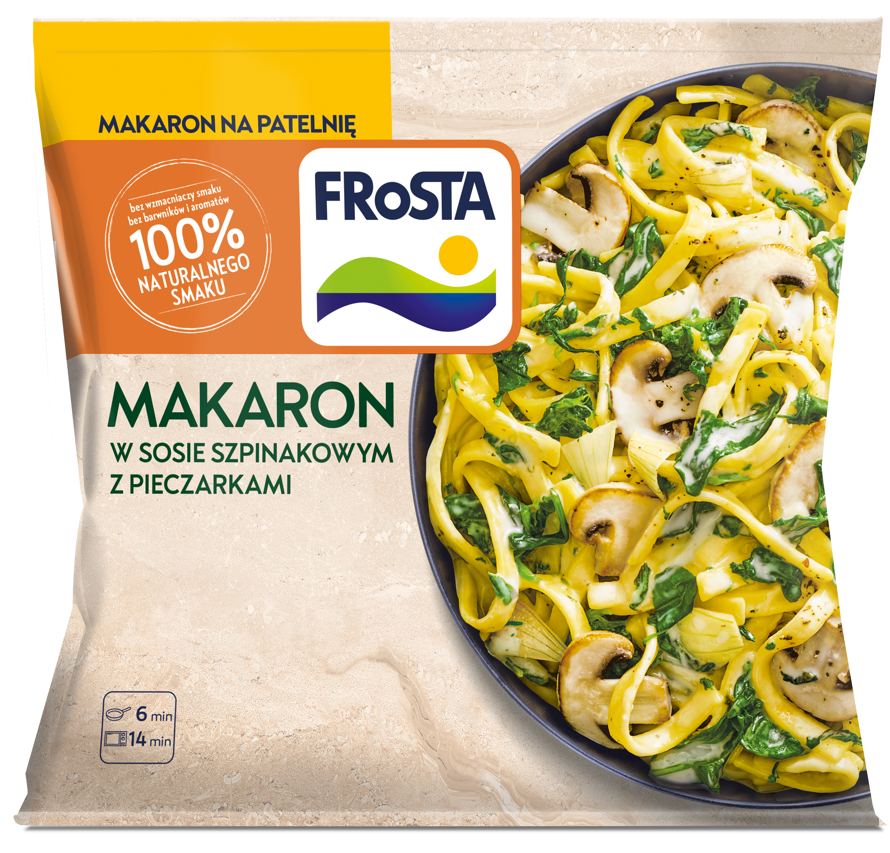 Frosta Makaron Tagliatelle Z Sosem Szpinakowym 450 G
