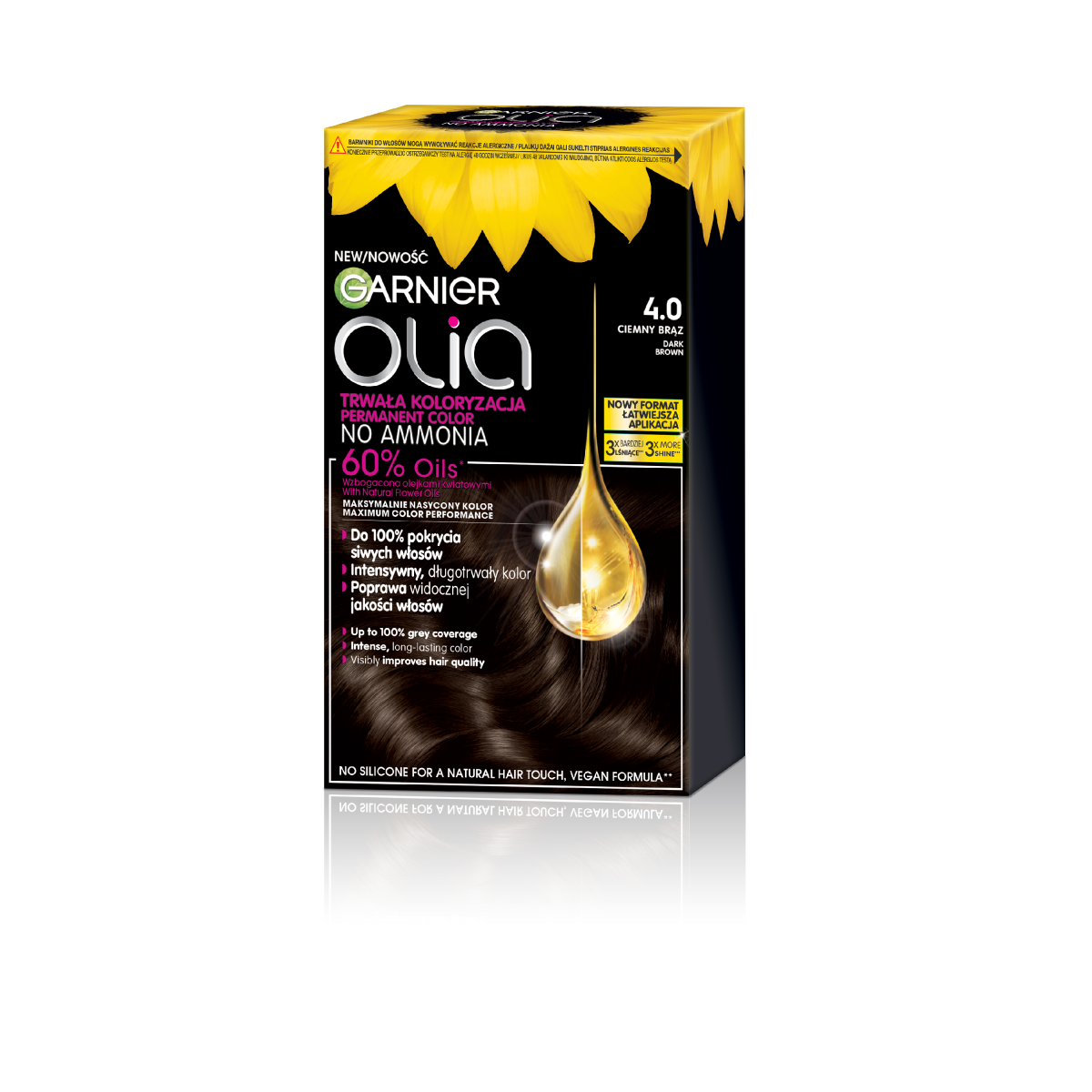 Garnier Olia 4.0, Ciemny Brąz, Permanentna Koloryzacja