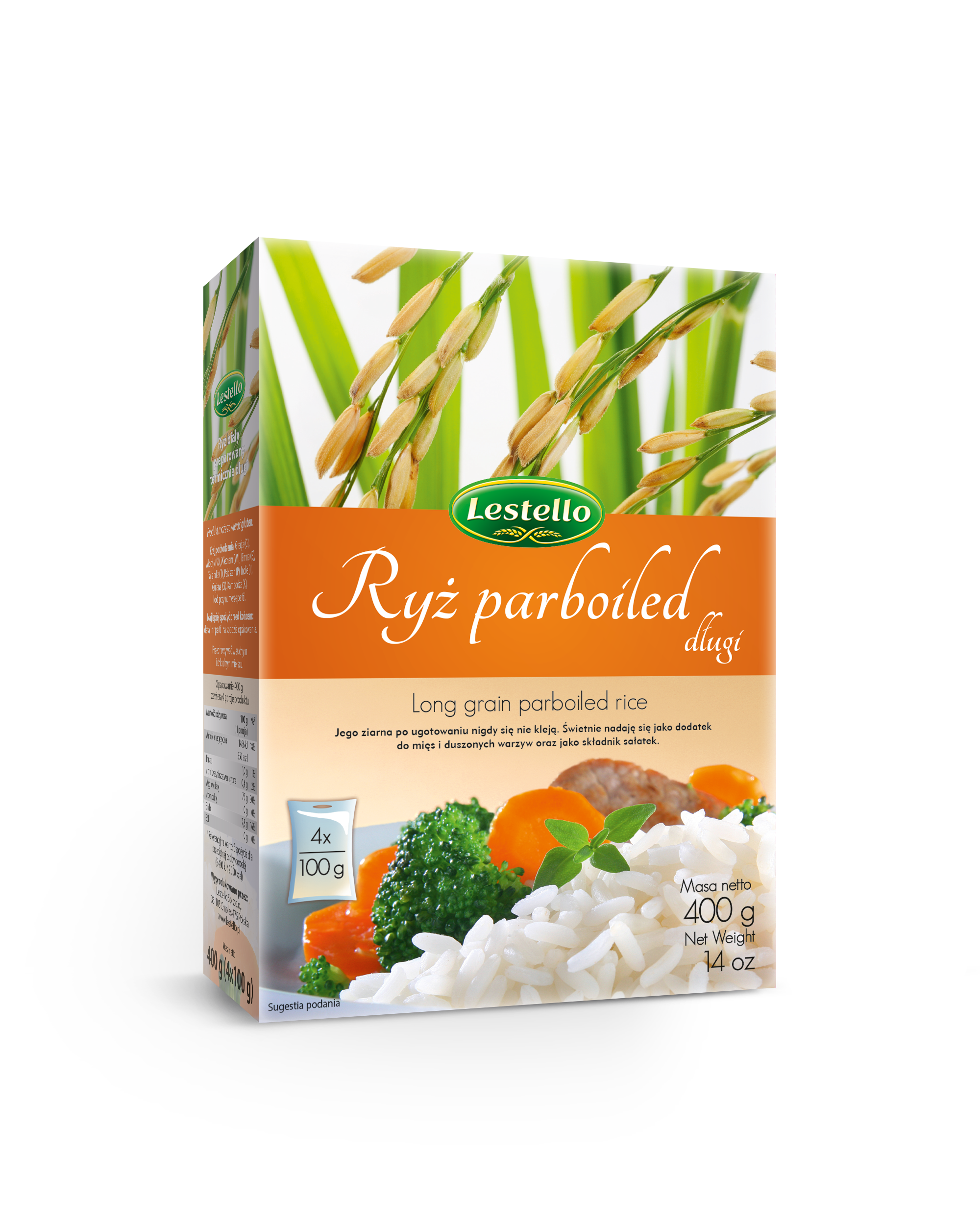 Lestello Ryż Parboiled Długi 4X100 G