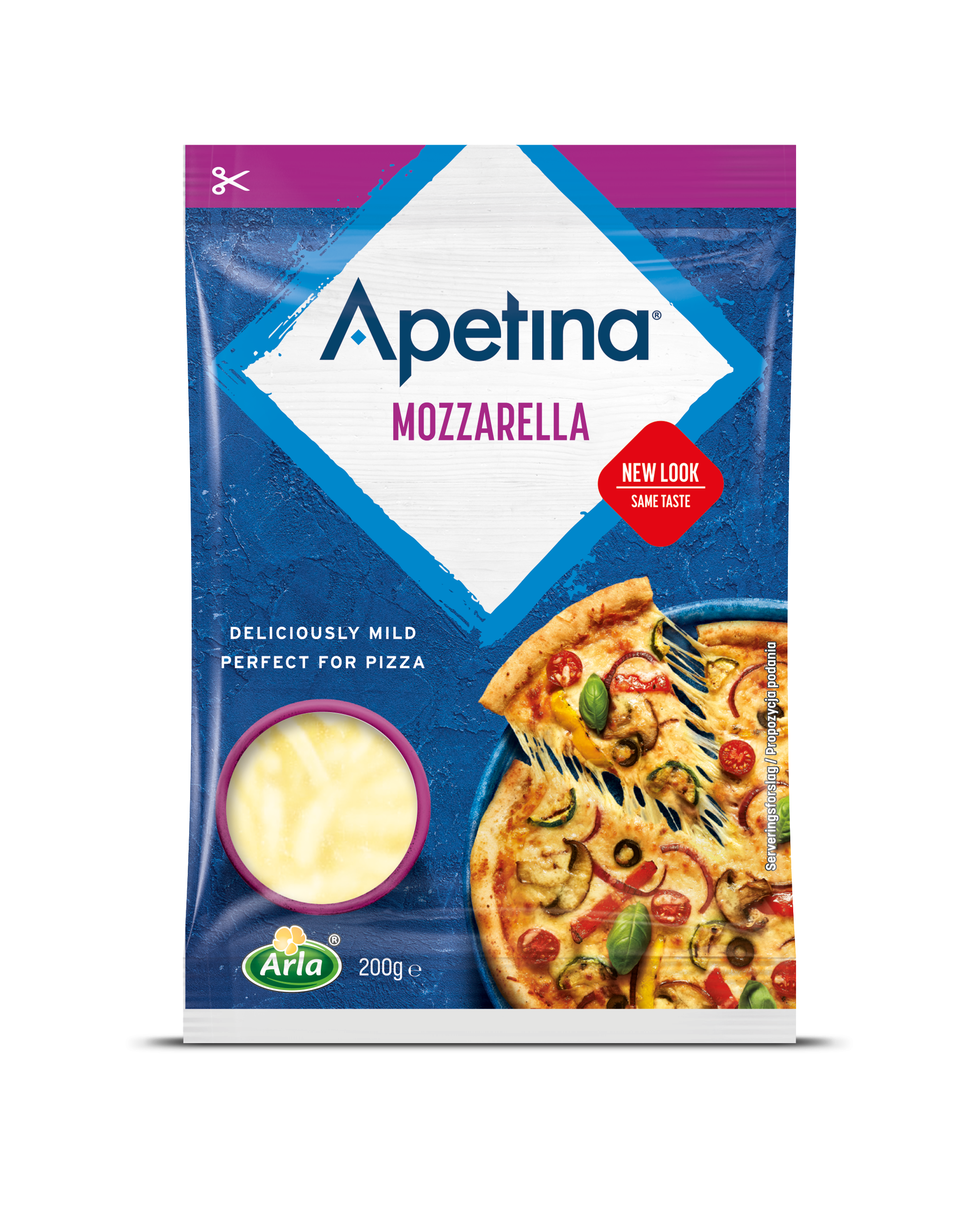 Apetina Mozzarella 200 G / Wiórki