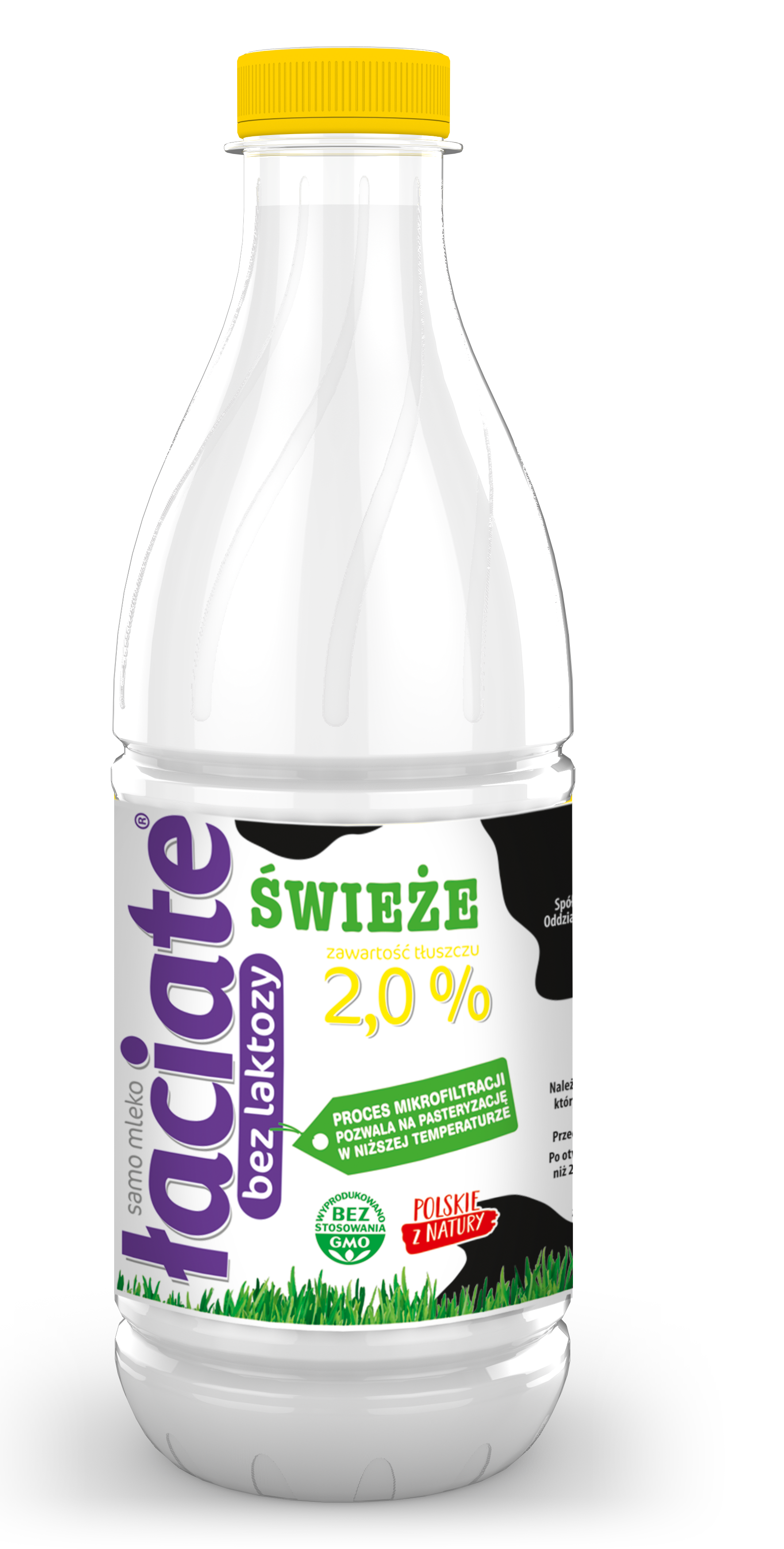 Mleko Łaciate Świeże Bez Laktozy 2% Butelka Pet 1L