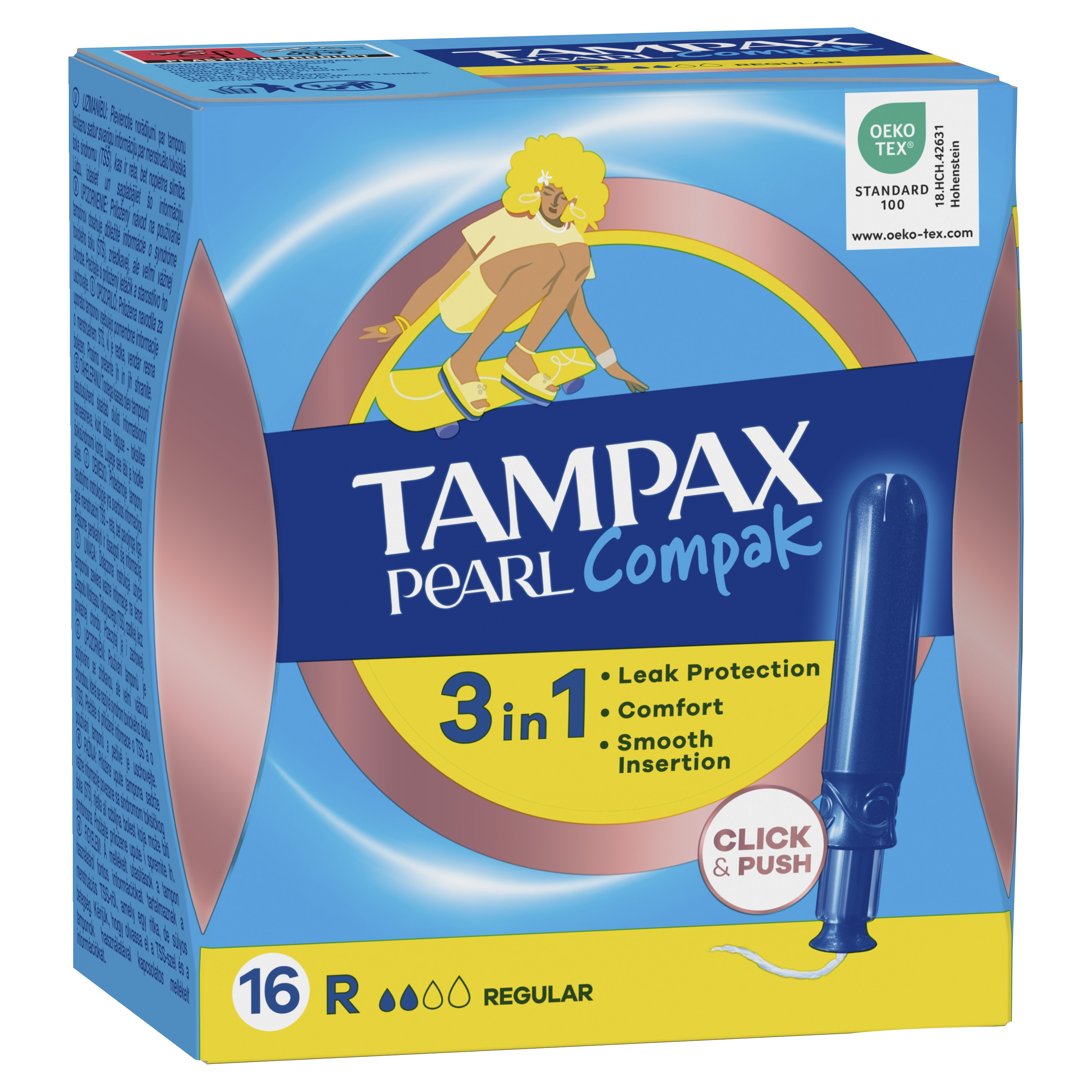 Tampax Pearl Compak Regular Tampony Z Aplikatorem X 16 Sztuk