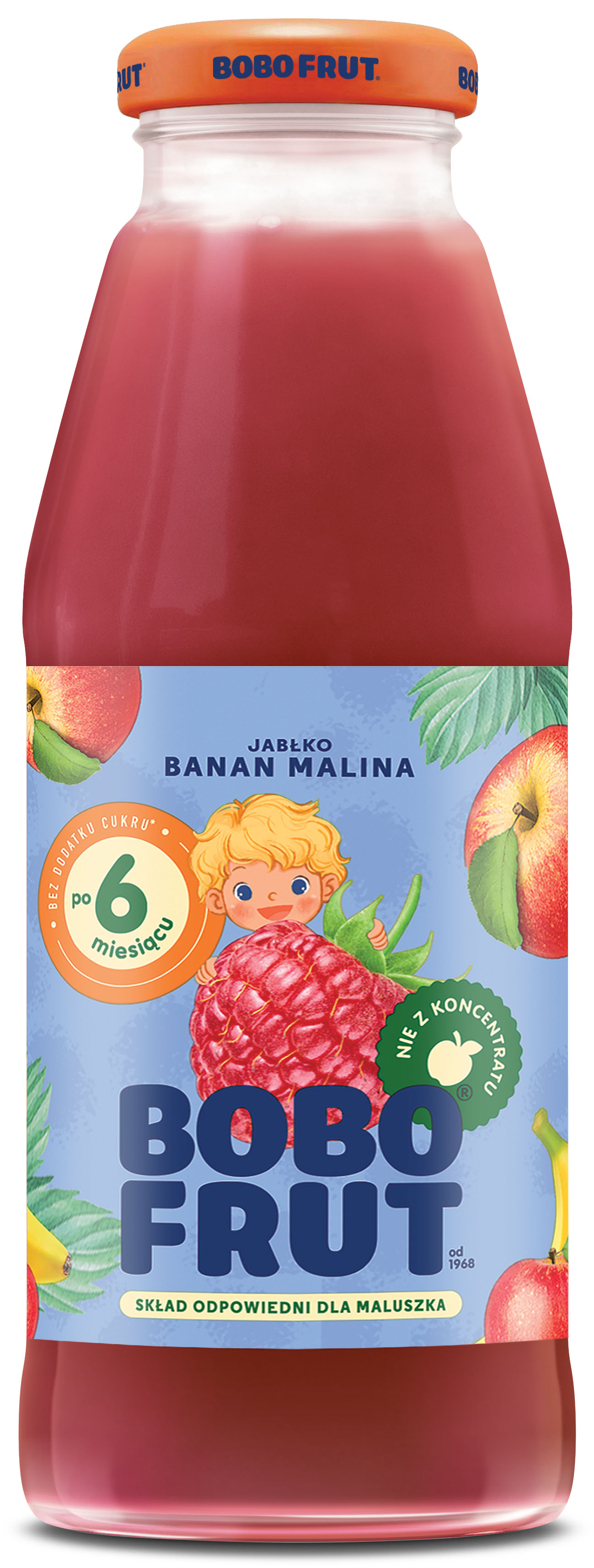 Bobo Frut Nektar Jabłko, Banan, Malina 300 Ml Po 6 Miesiącu