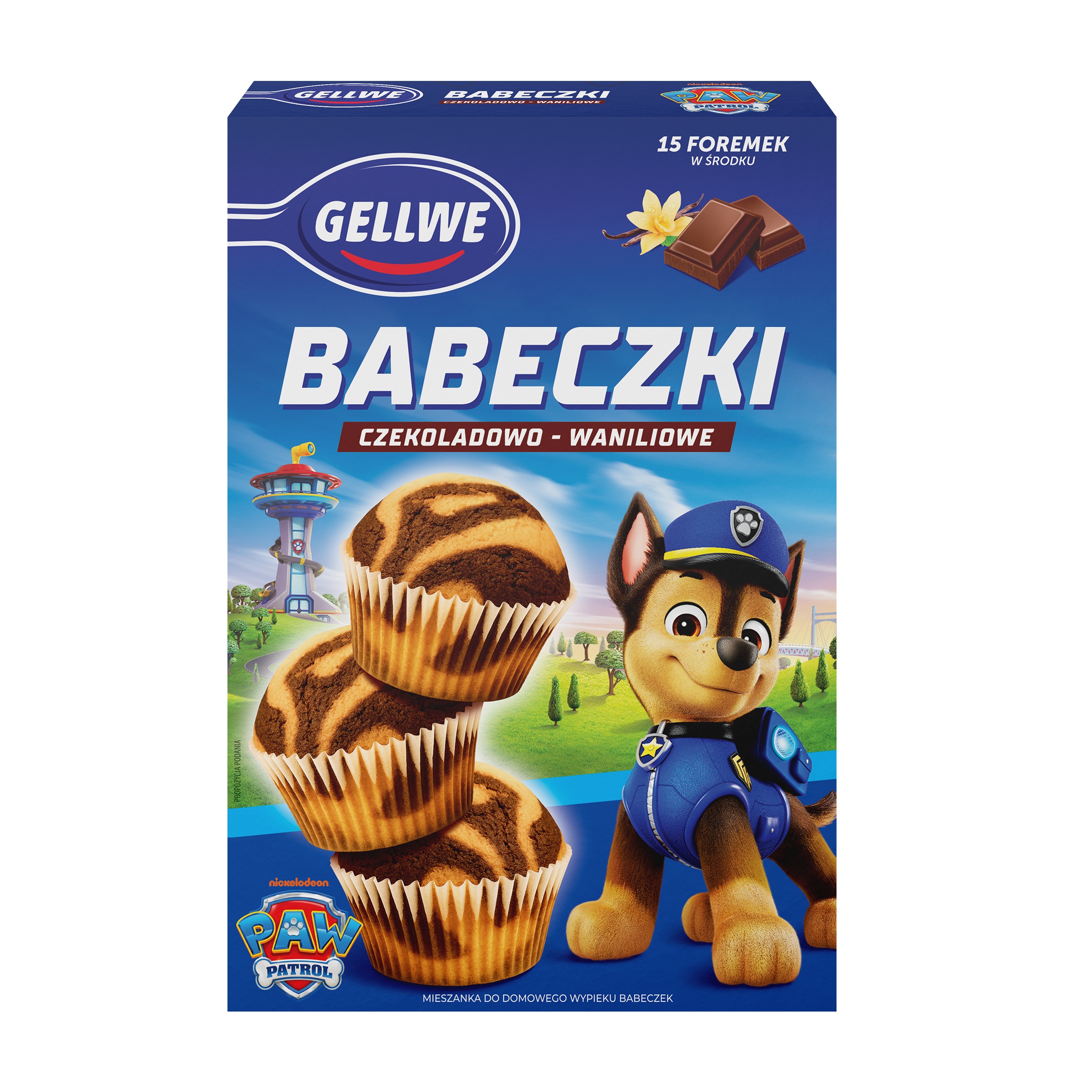 Gellwe Babeczki Wanilinowo - Czekoladowe Psi Patrol 238G