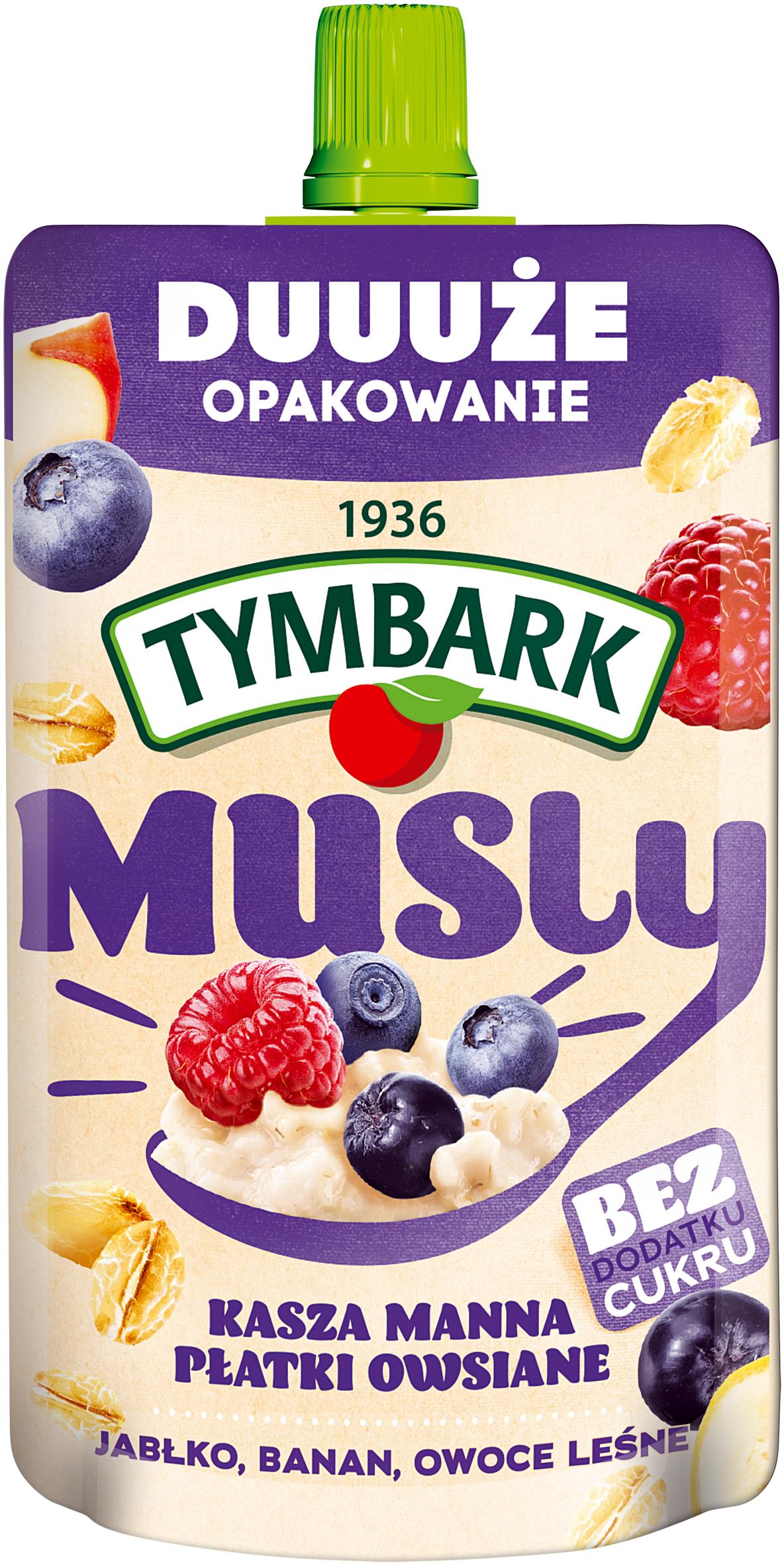 Tymbark Musly Kasza Manna Płatki Owsiane Owoce Leśne 170 G