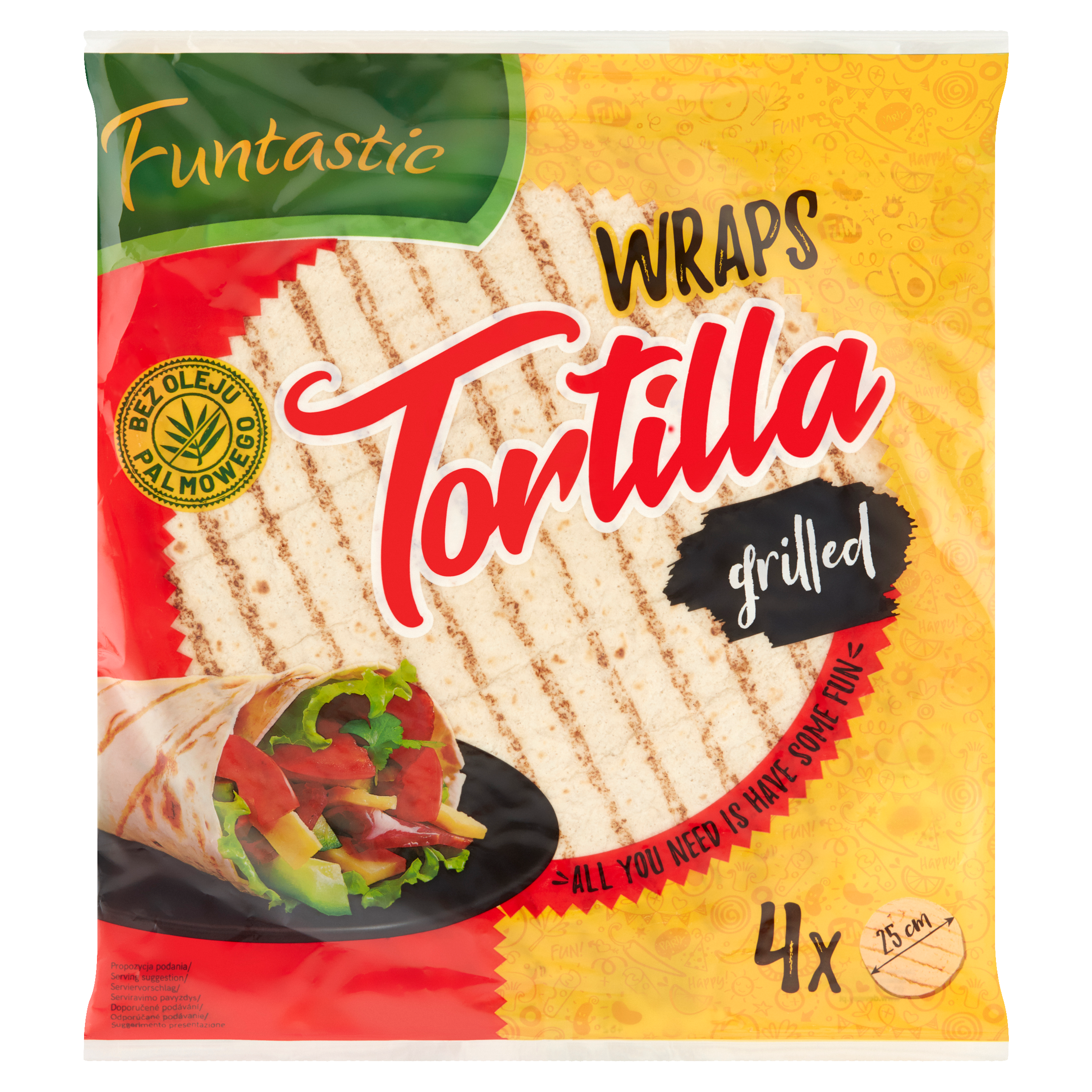 Funtastic Tortilla Grillowana 4X25Cm 250G