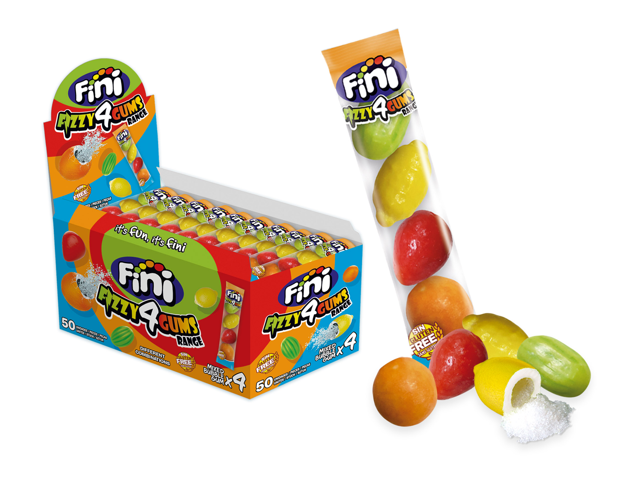 Fini 4 Fruit Salad Gum 4-Unit Guma Do Żucia O Smaku Owocowym 20G