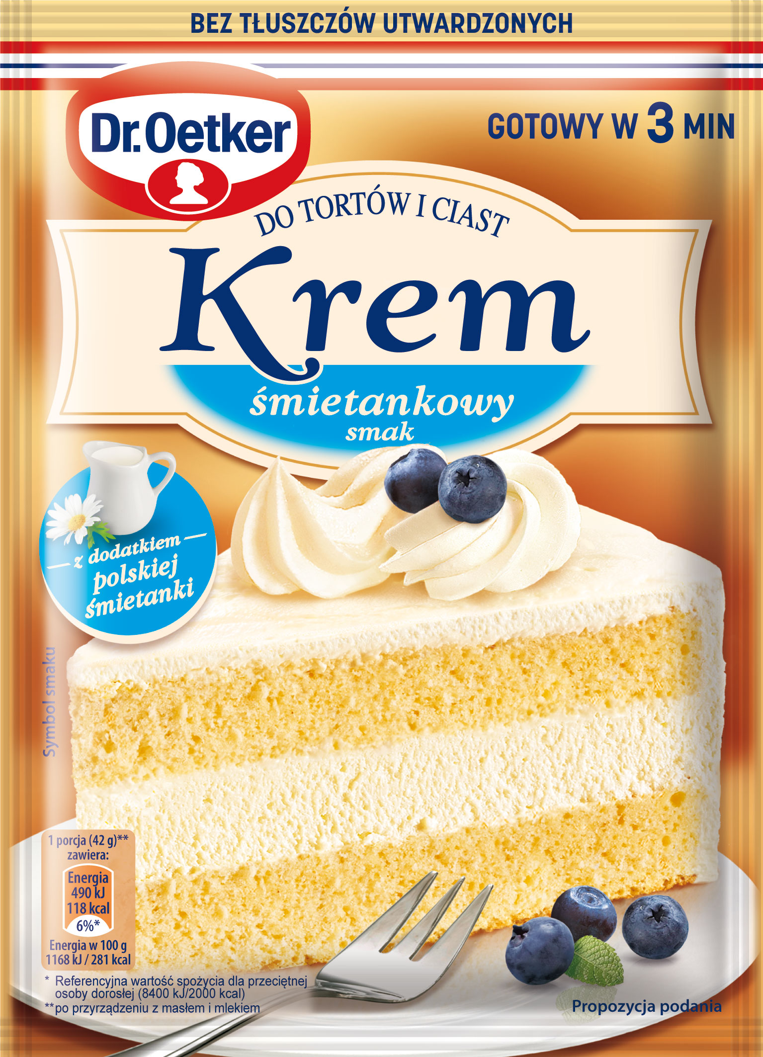 Dr. Oetker Krem Do Tortów I Ciast Smak Śmietankowy 105 G