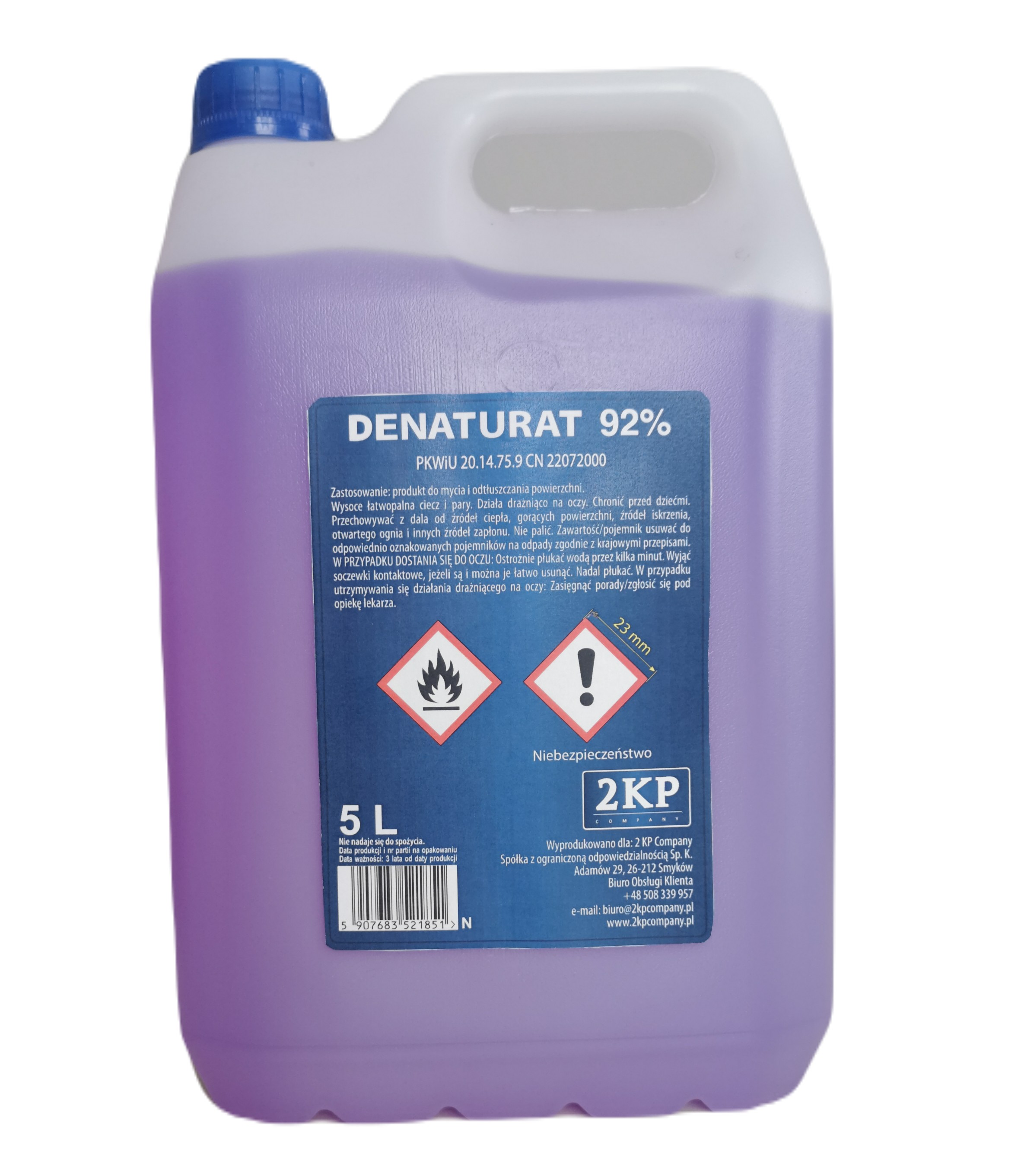 Denaturat 92% Fioletowy 5L