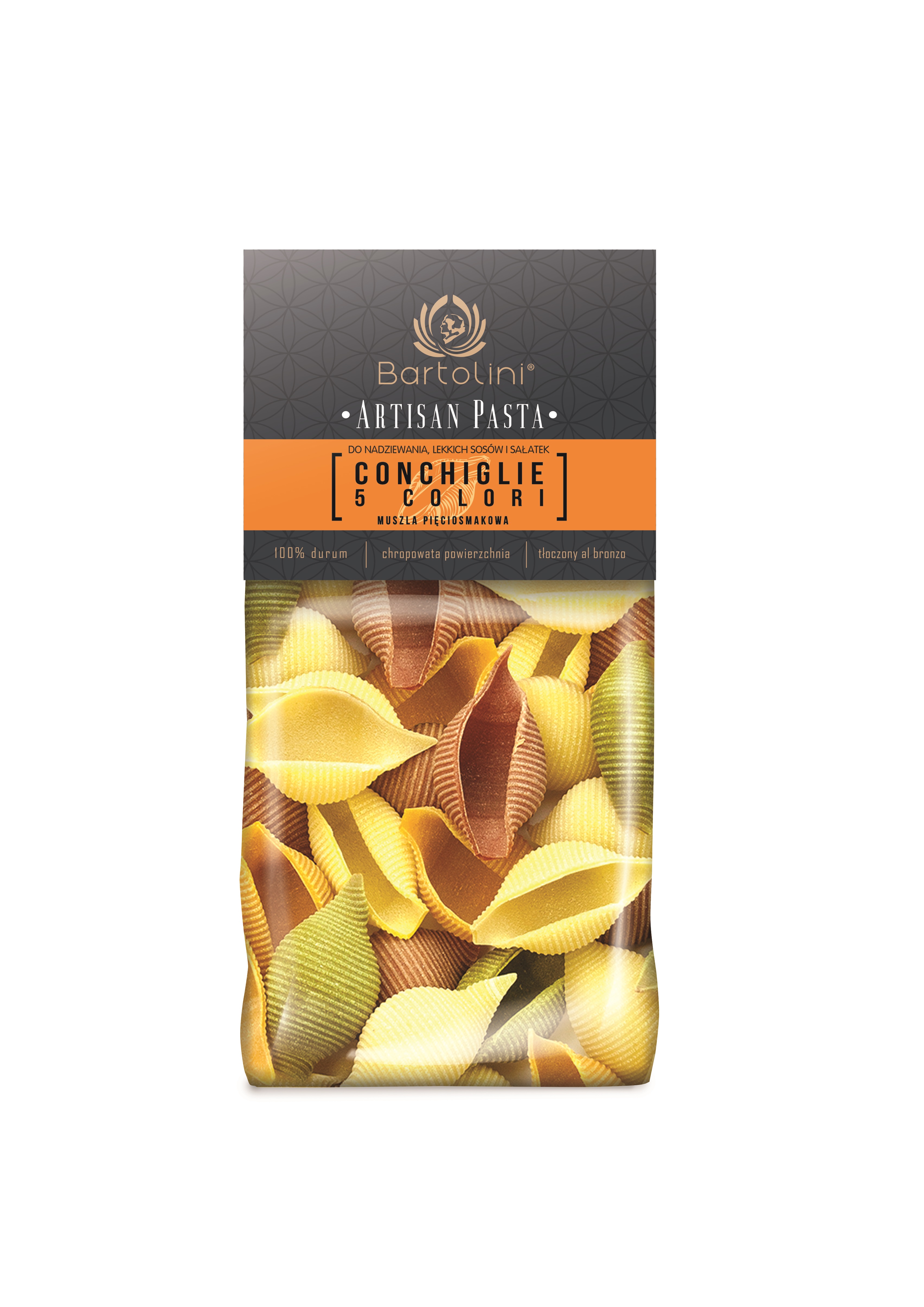 Makaron Bartolini Durum 300G Muszla Nr 2 Pięciosmakowa