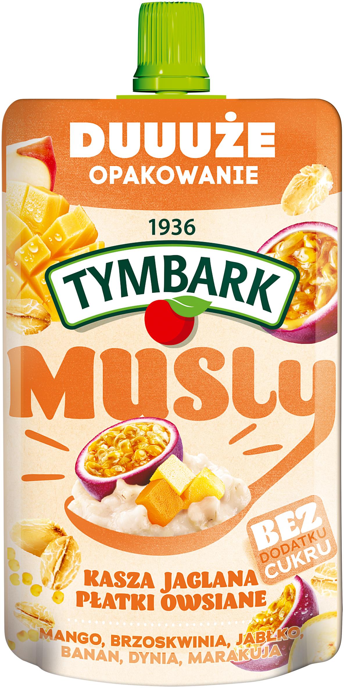 Tymbark Musly Kasza Jaglana Płatki Owsiane Mango Marakuja 170 G