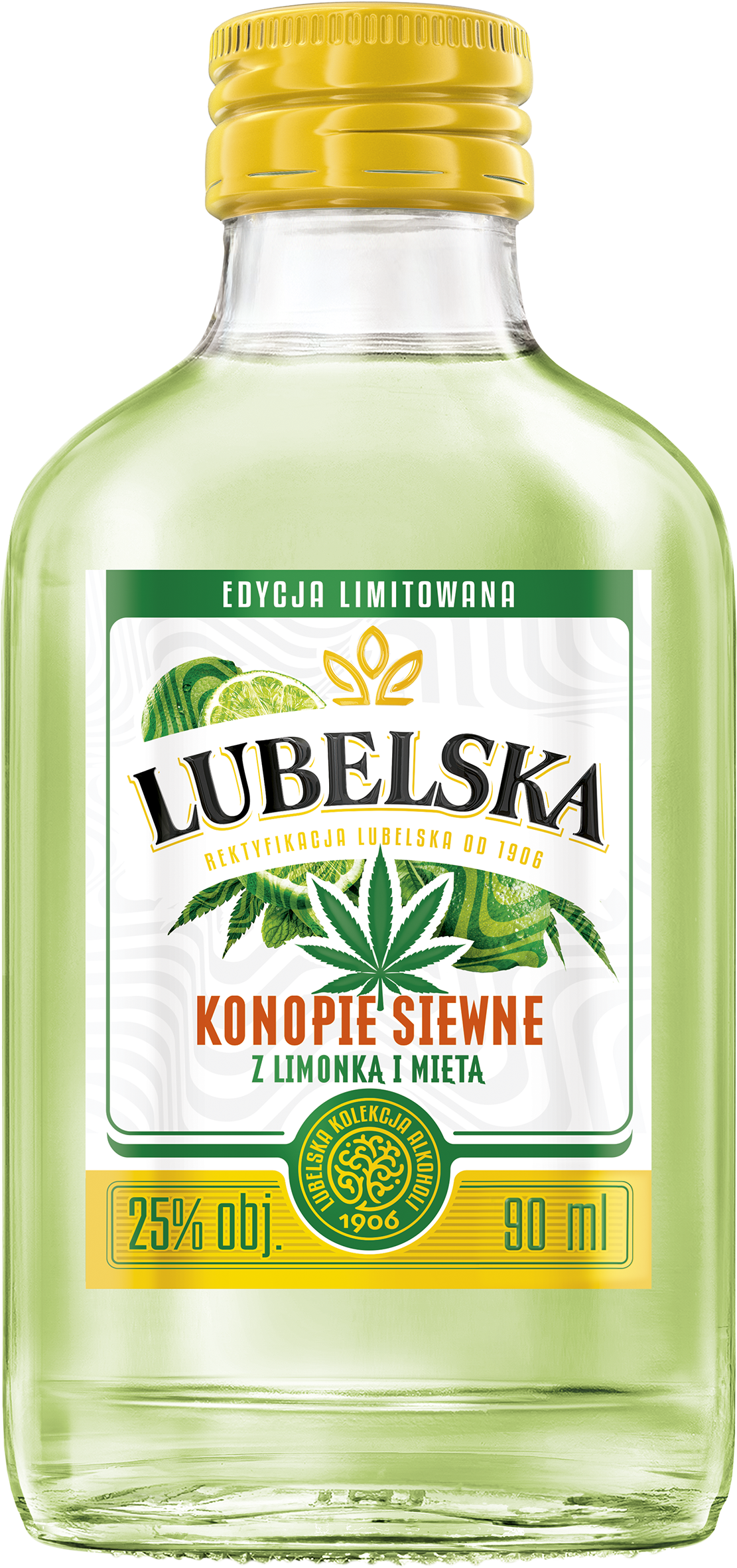 Lubelska Konopie Siewne Limonka Mięta 25% 90Ml