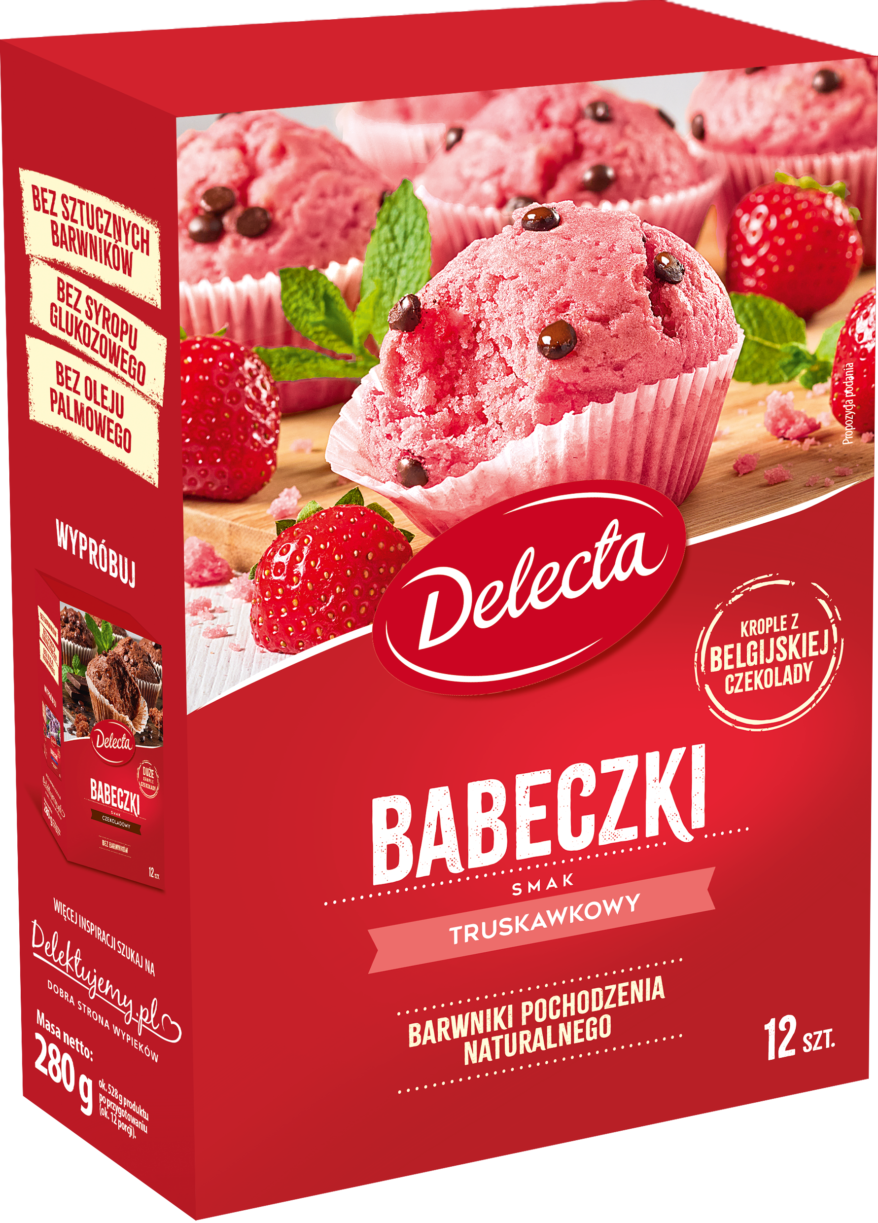 Babeczki Smak Truskawkowy 280G Delecta