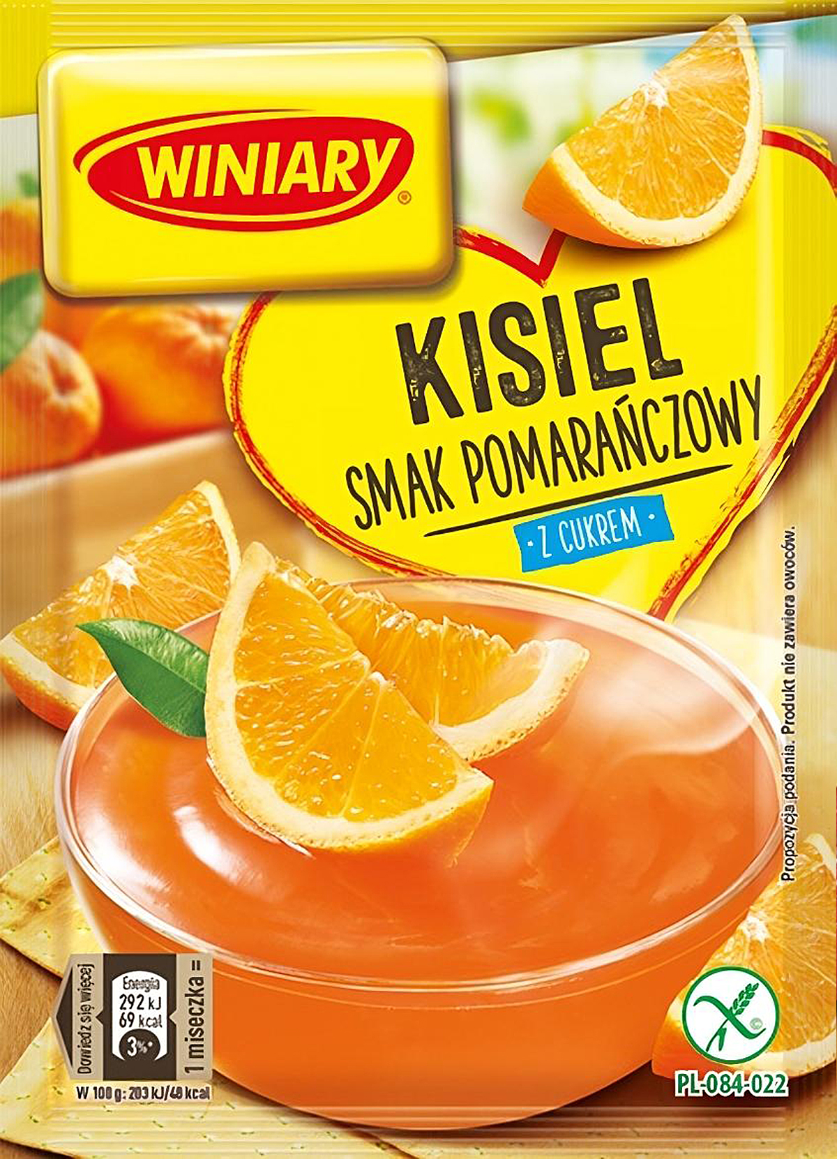 Winiary Kisiel Pomarańczowy Z Cukrem 77 G