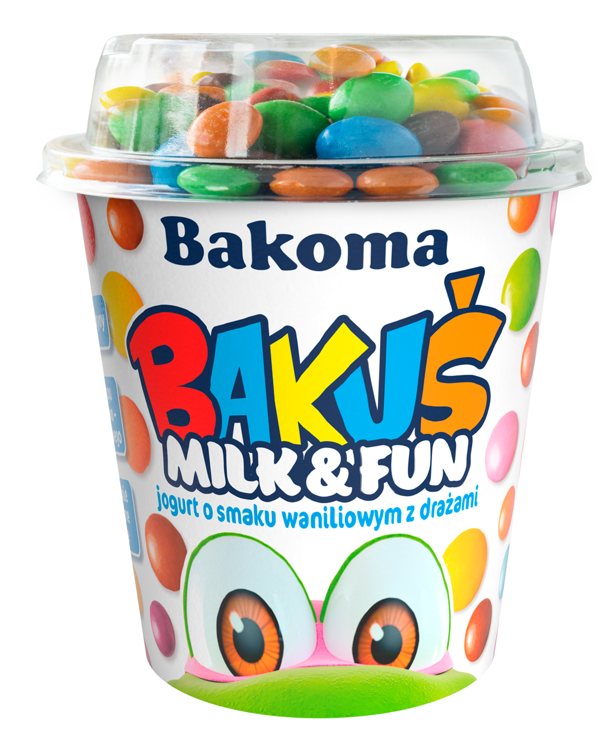 Bakuś Milk&Fun Jogurt O Smaku Waniliowym Z Drażami 135 G