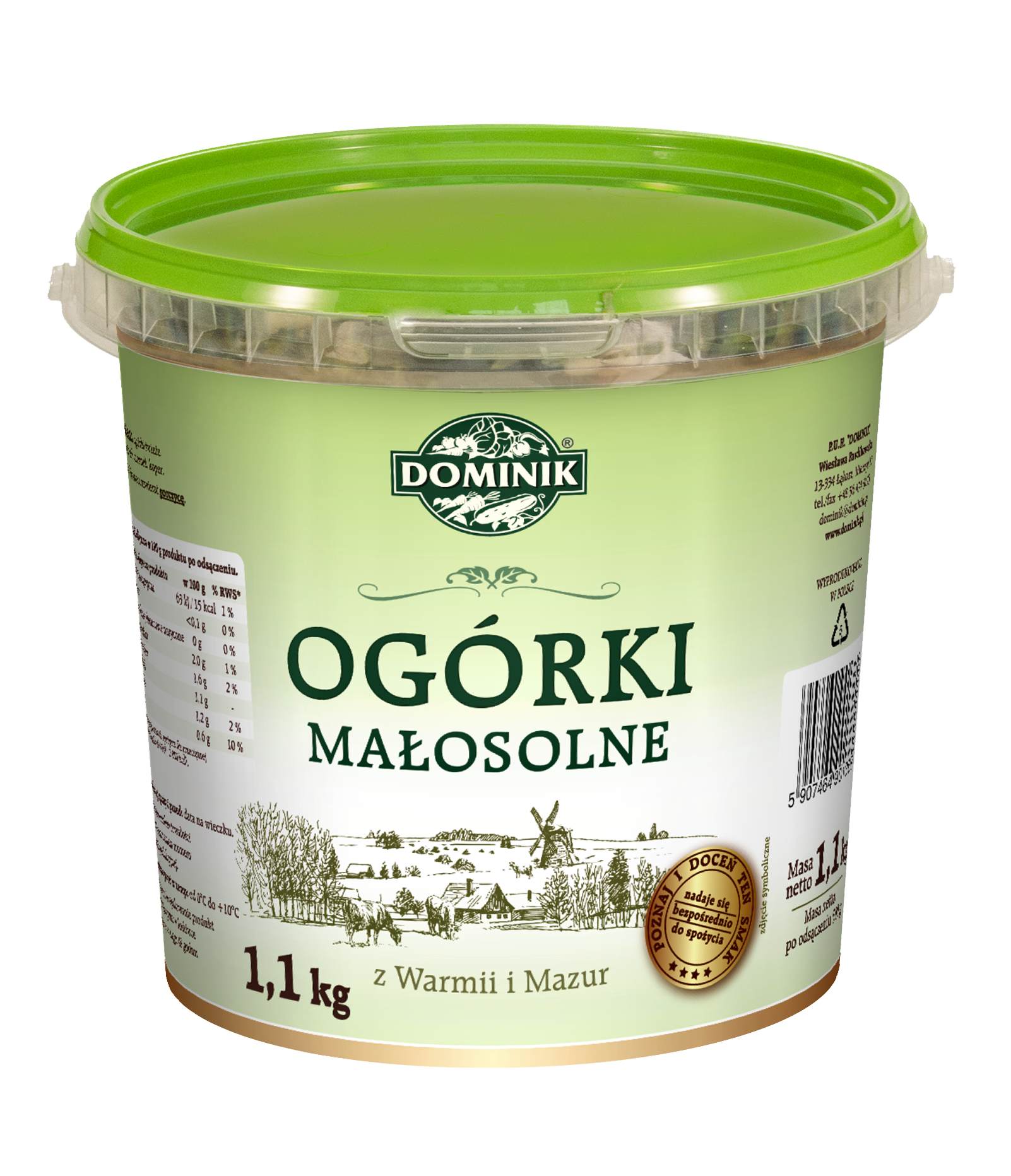 Ogórki Małosolne Polska 500G Dominik
