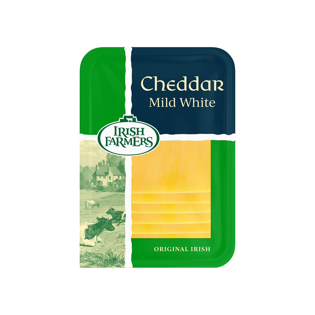 Ser Cheddar Mild White Irish Farmers Plastry 100G