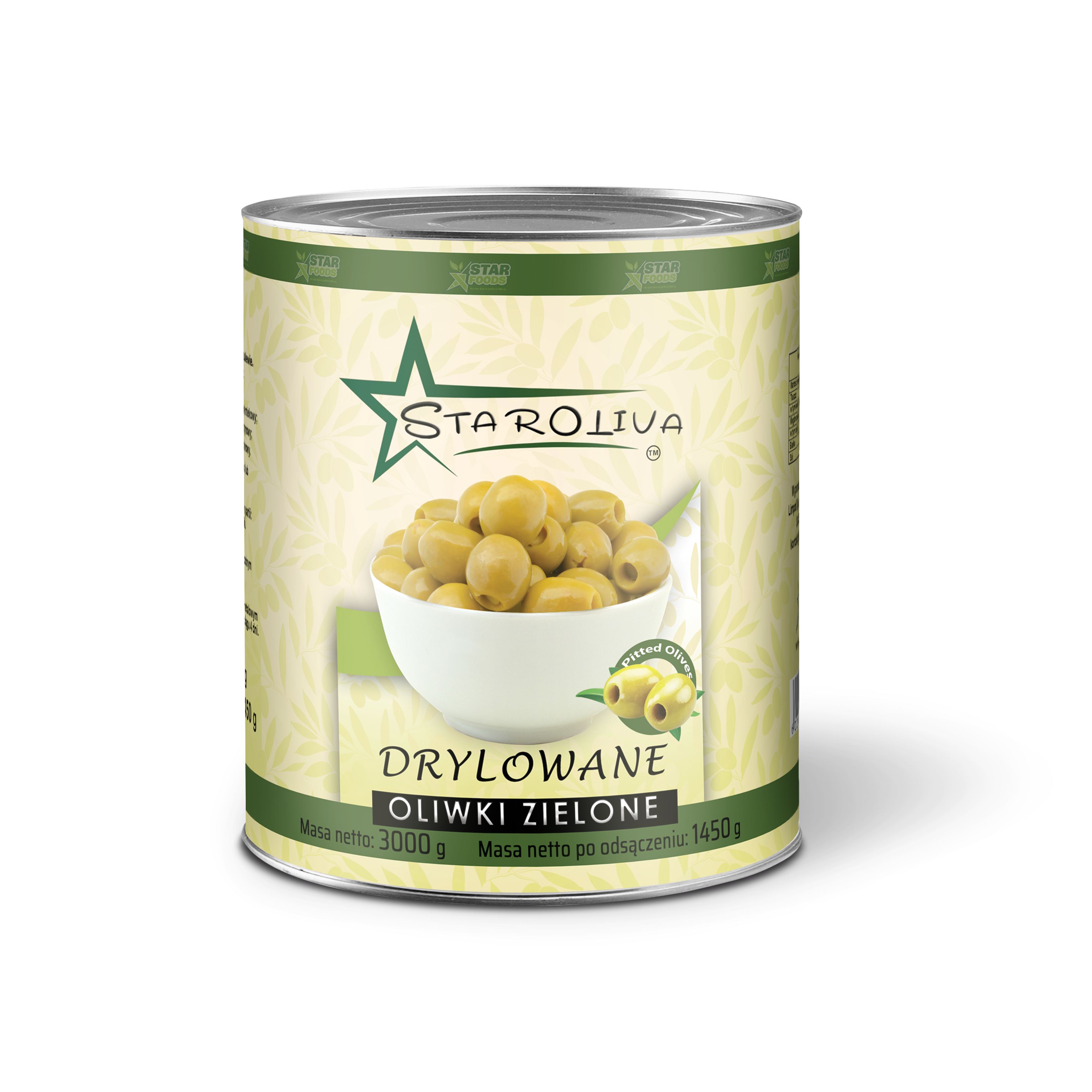 Oliwki Zielone Drylowane W Zalewie 3000/1450 G Staroliva