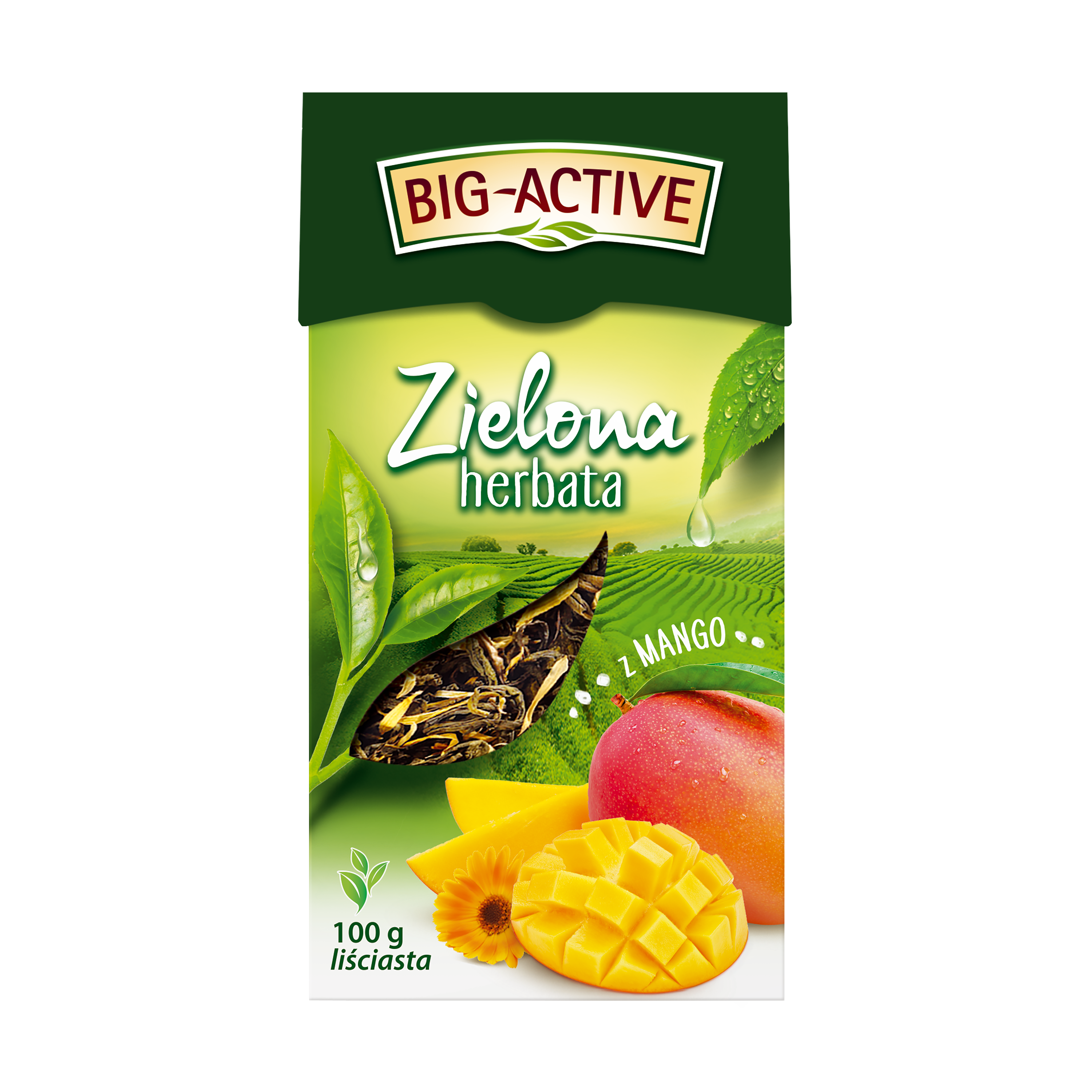 Big-Active Herbata Zielona Z Mango Liść 100G