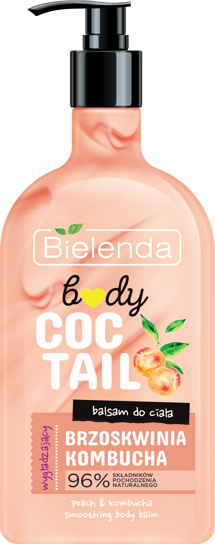 Bielenda Body Coctail Wygładzający Balsam Do Ciała Brzoskwinia + Kombucha 400 Ml