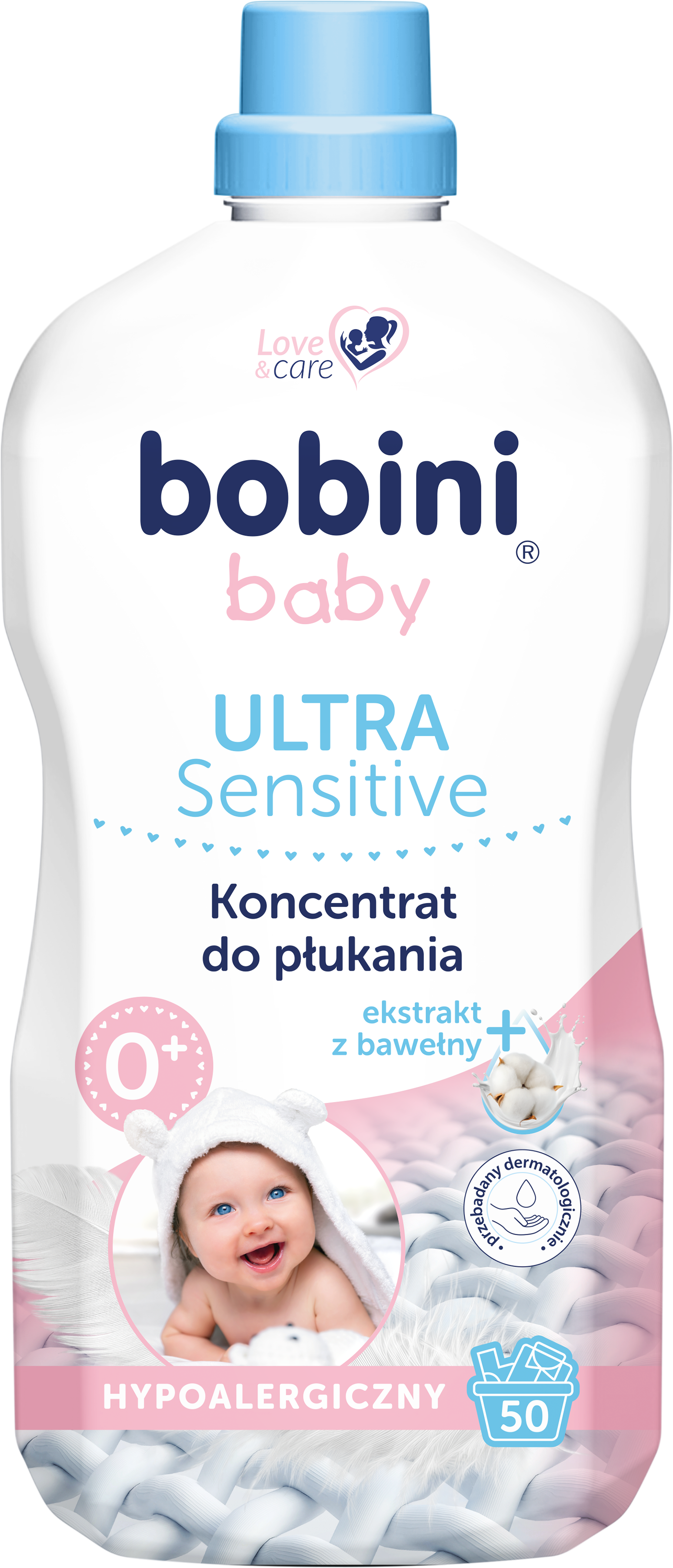 Bobini Baby Koncentrat Do Płukania Ubranek Niemowlęcych I Dziecięcych, Ultra Sensitive 1,8L