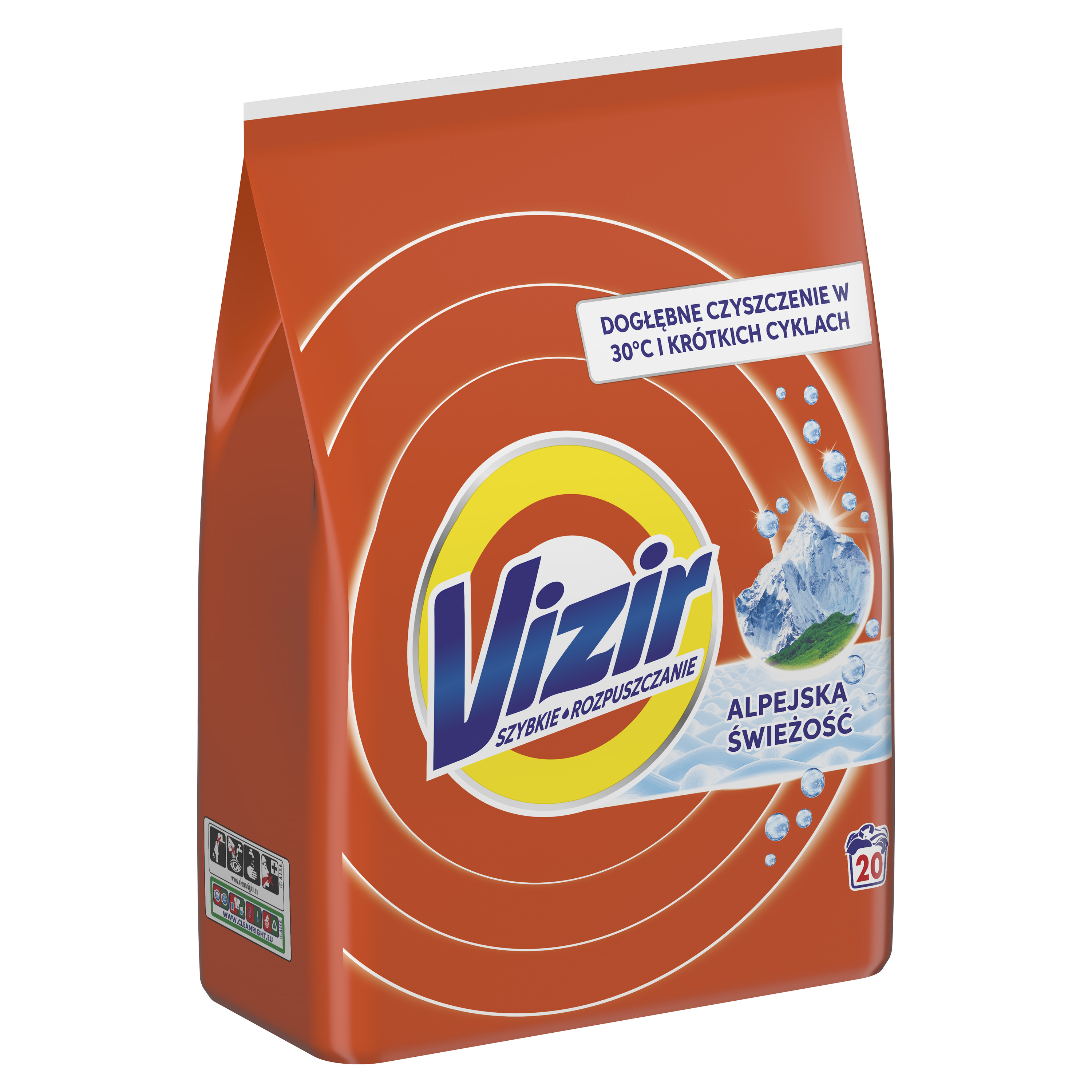 Vizir Proszek Do Prania, Alpine Fresh, 1.1 Kg, 20 Prań