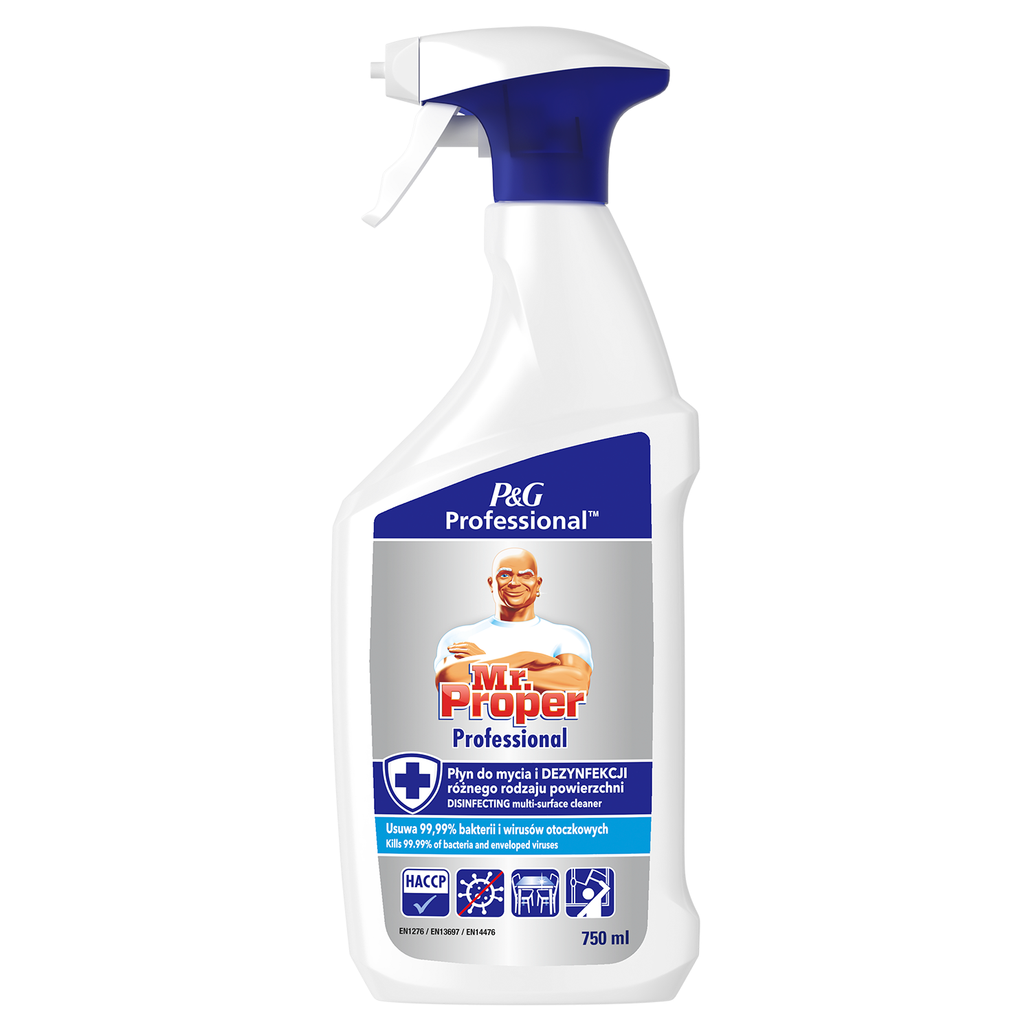 Mr Proper Professional Środek Czyszcząco-Dezynfekujący Do Różnych Powierzchni 750Ml