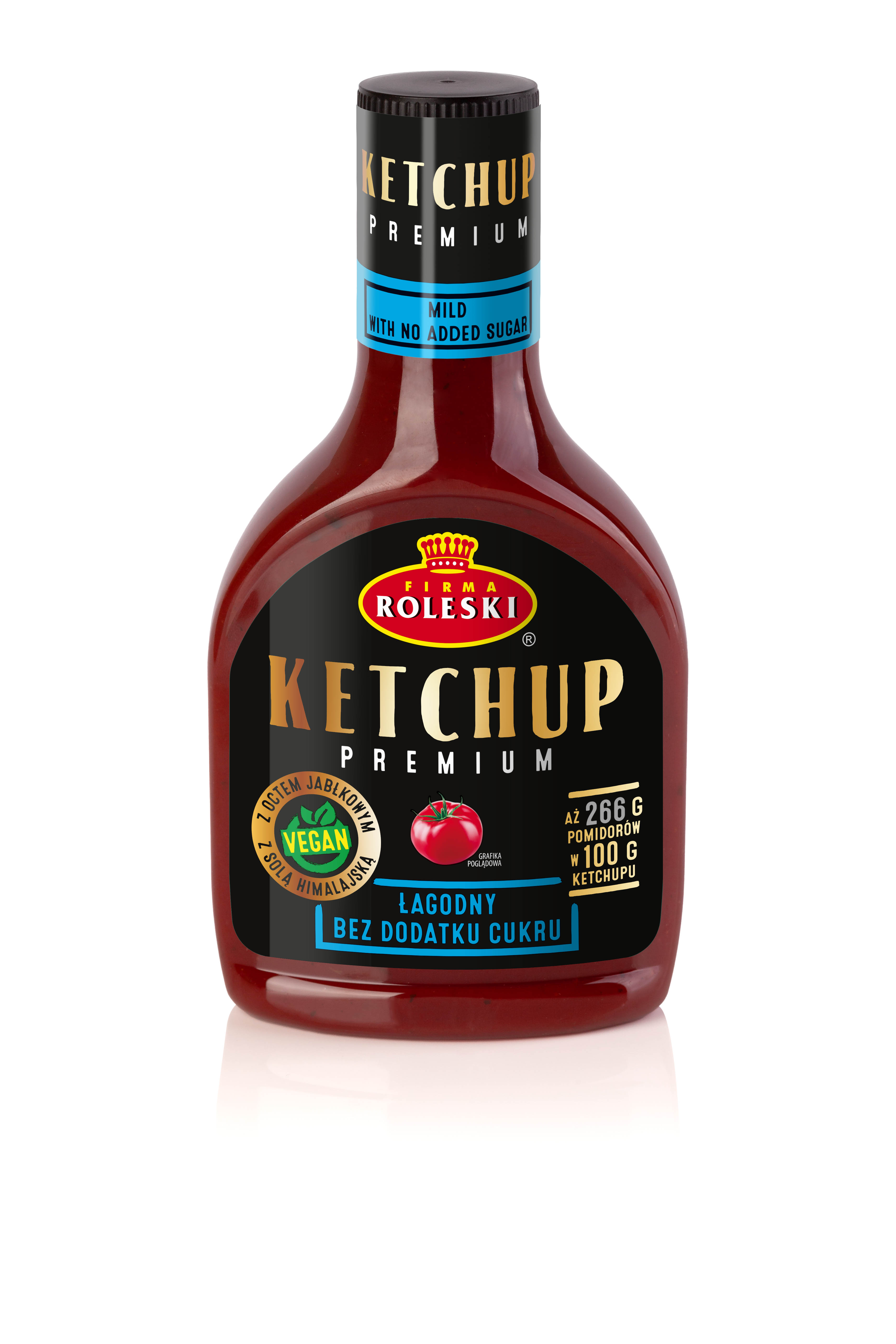 Roleski Ketchup Łagodny Premium Bez Cukru 425G