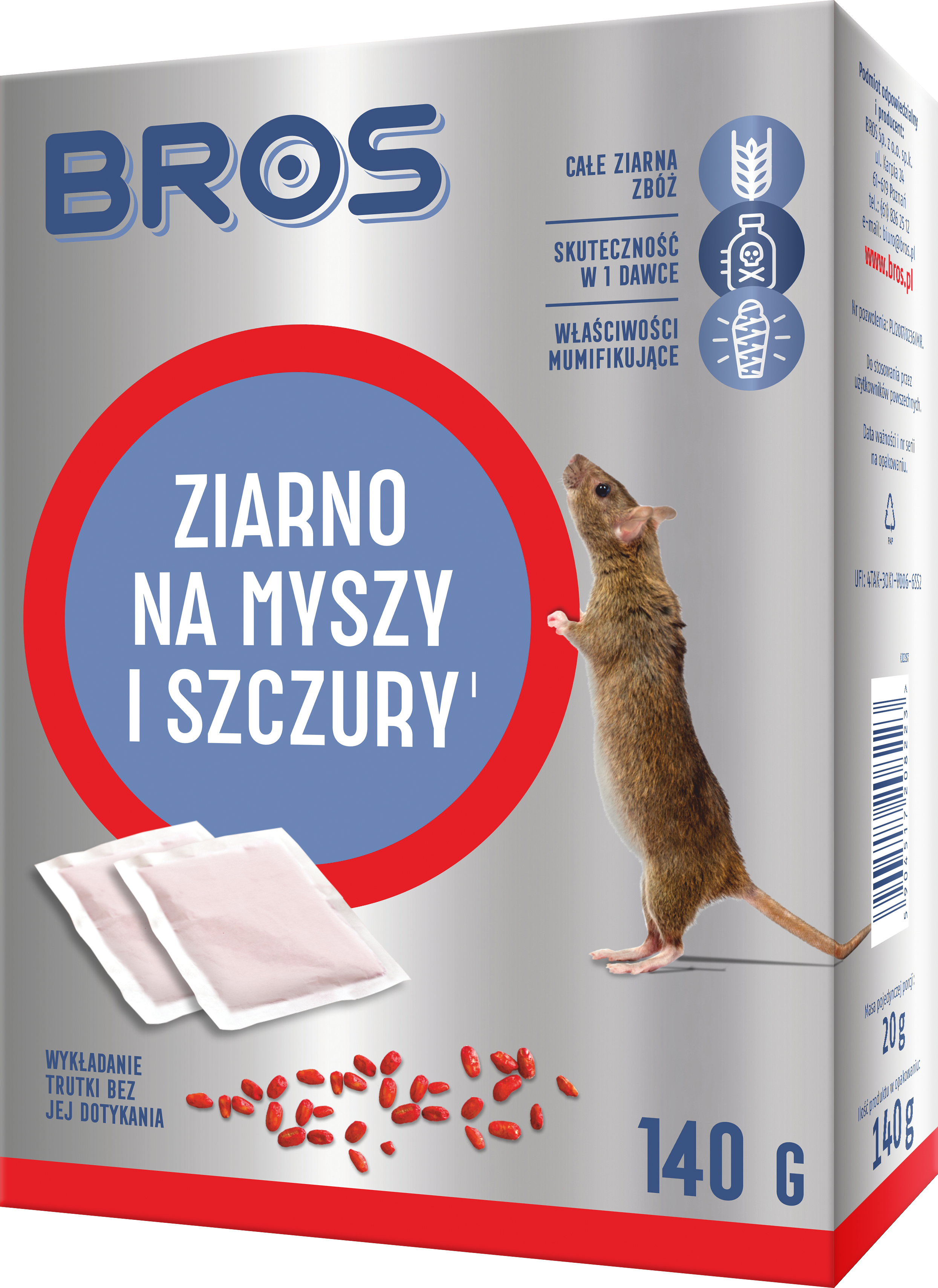 Bros - Ziarno Na Myszy I Szczury 140G