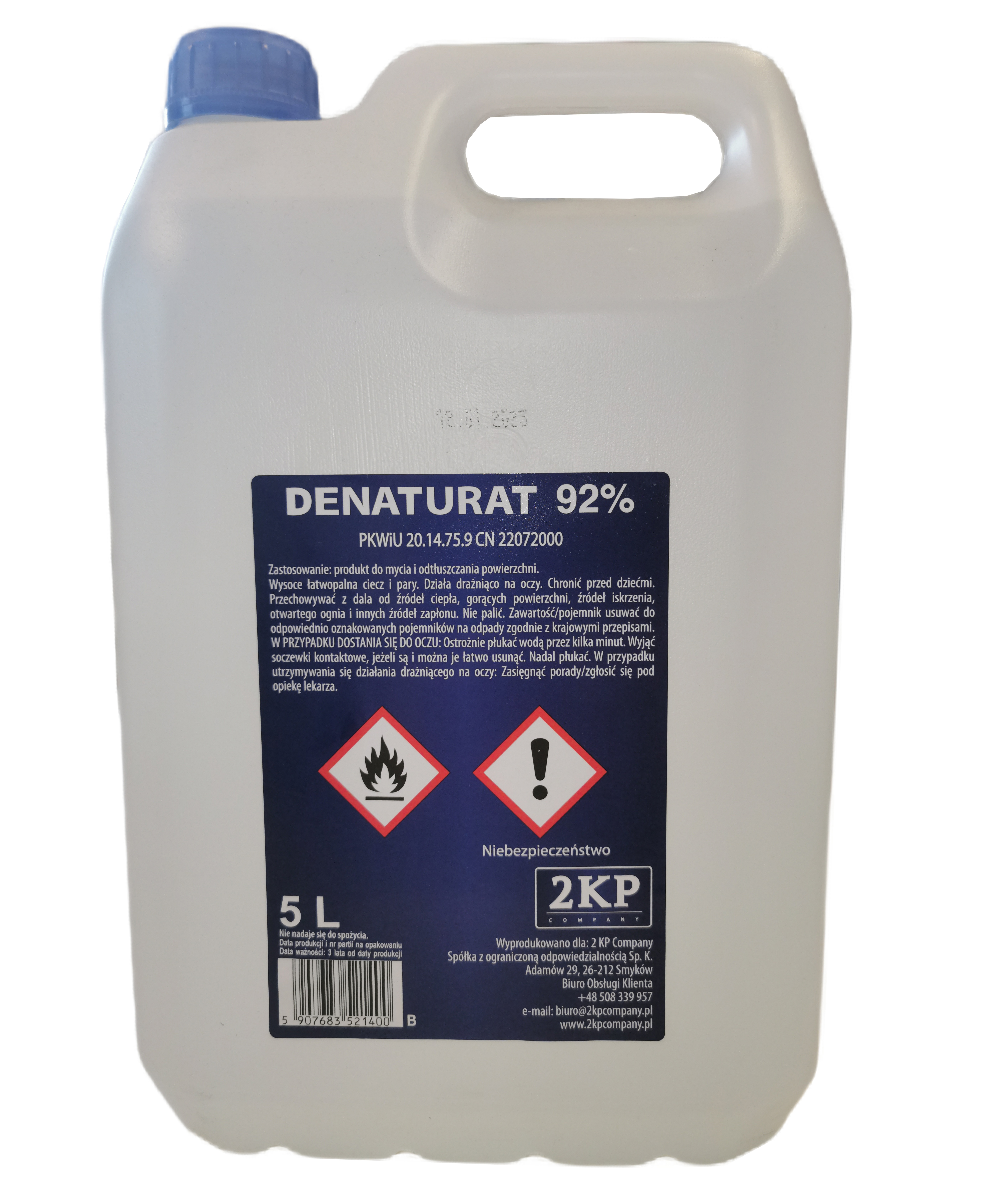 Denaturat 92% Bezbarwny 5L
