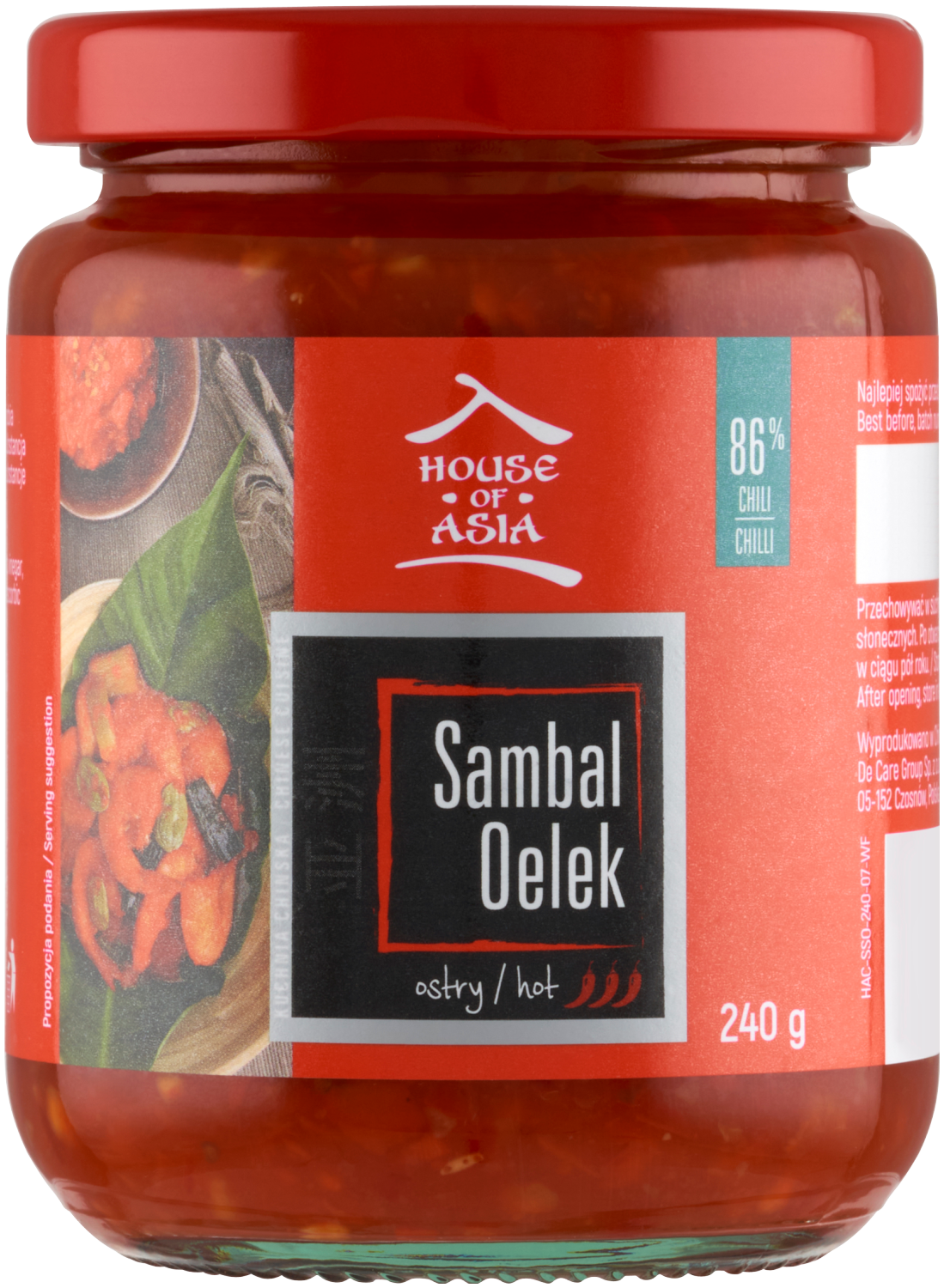 House Of Asia Sos Chilli Sambal Oelek 240G