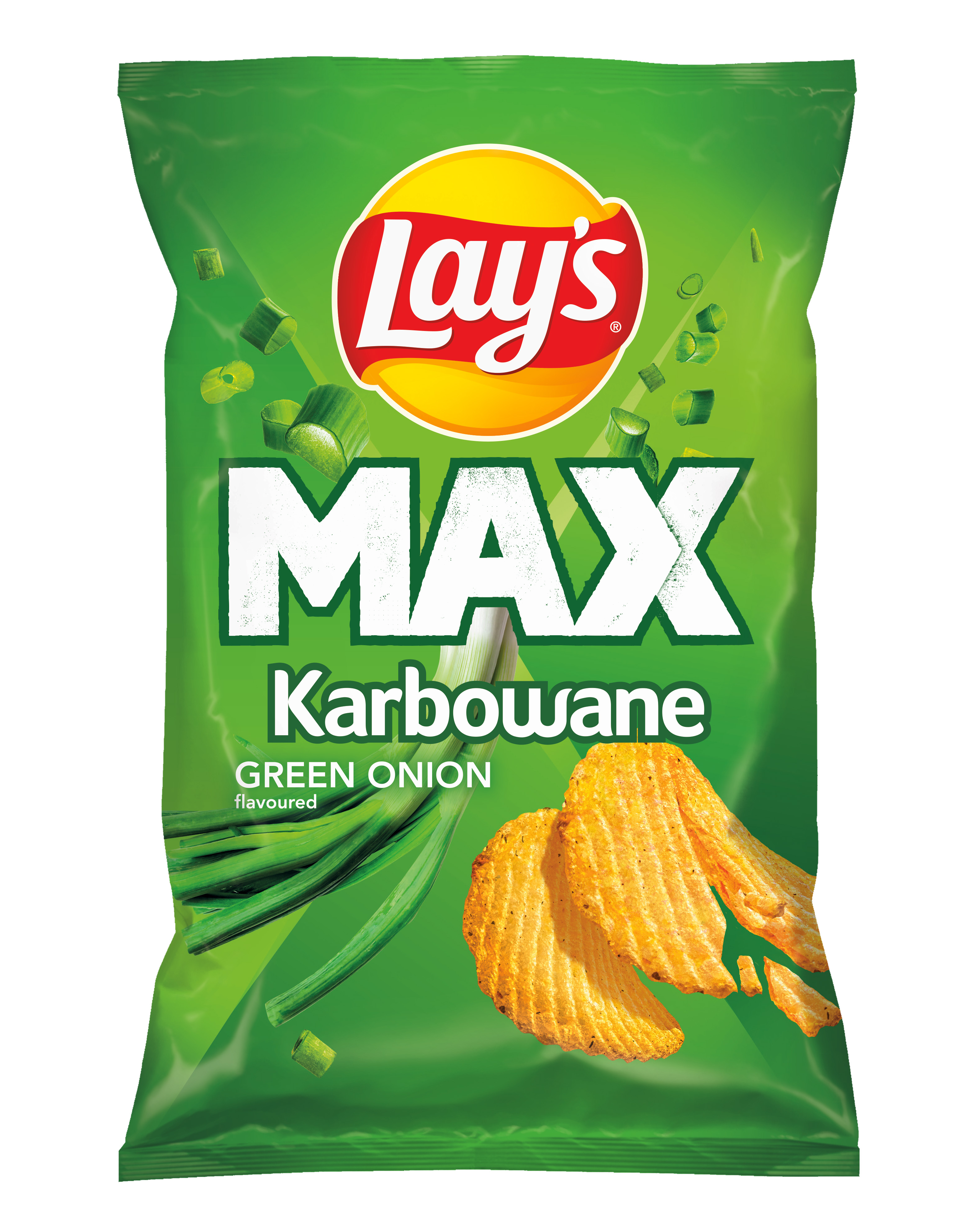 Lay'S Max Karbowane Zielona Cebulka 120G